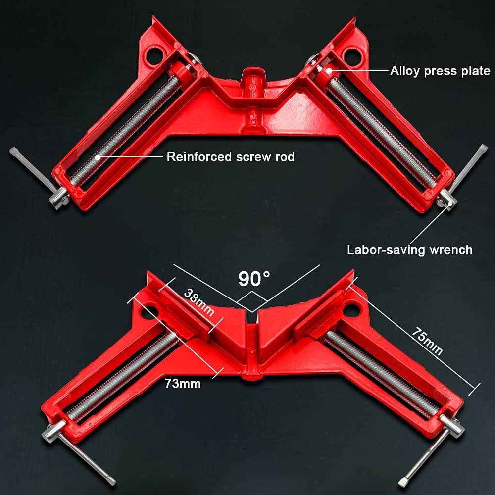 Corner Clamps for Woodworking 90 Degree Clamps 4Pcs Right Angle Clamp Carpenter Square Woodworking Tools for DIY Framing - Image 4