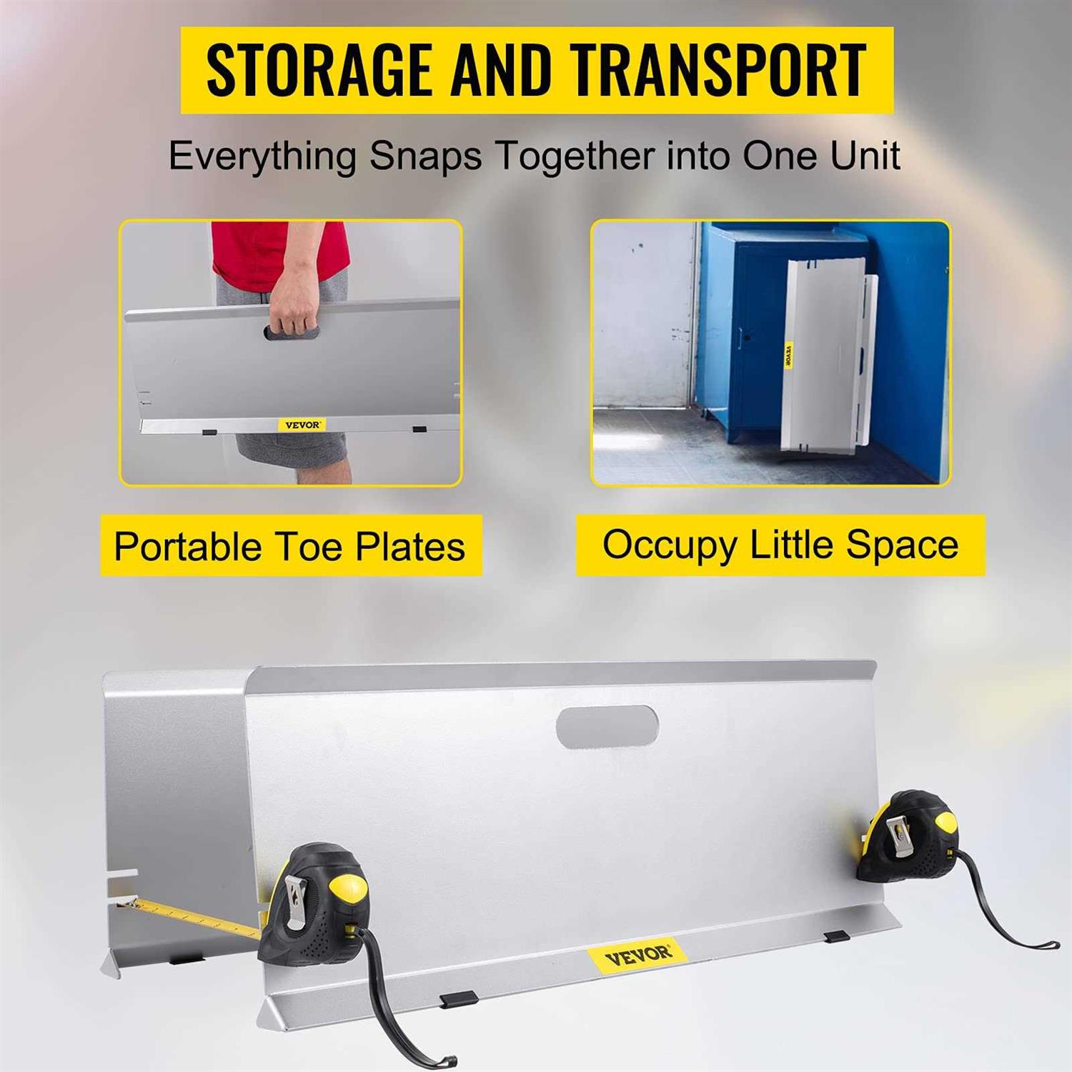 VEVOR Wheel Alignment Tool Toe Plates without Probes Aluminum Alloy Toe Alignment Plates Double 16ft Tape Measures Alignment Tools Automotive Wheel - Image 5