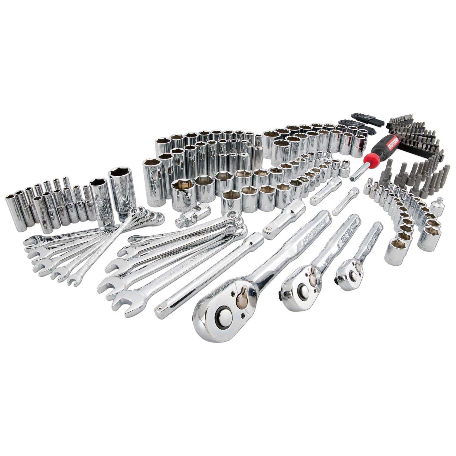 Craftsman 206-Piece Standard and Metric Combination Polished Chrome Mechanics Tool Set with Hard Case - Image 4