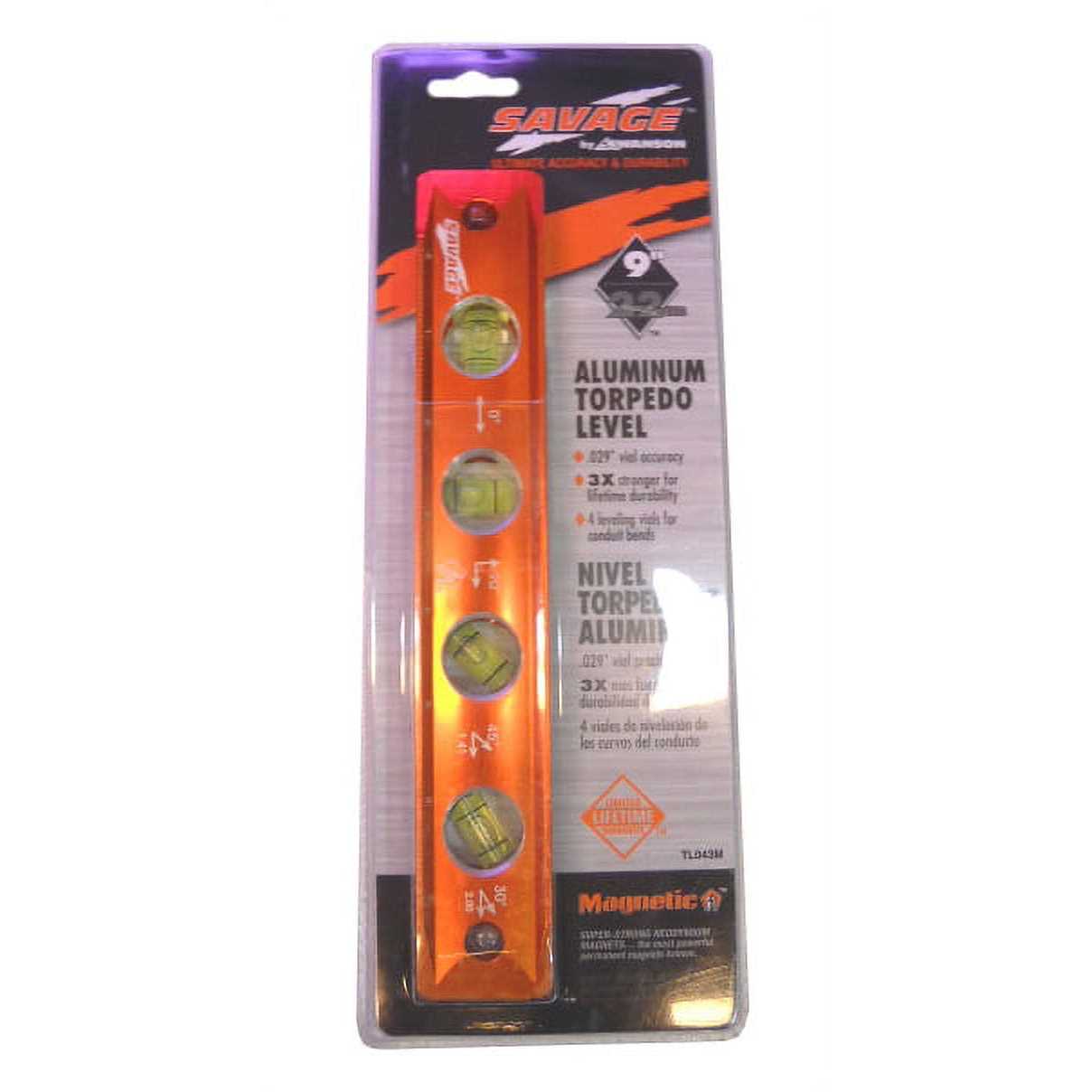 Swanson TL043M 9-inch Savage Magnetic Torpedo Level - Image 5