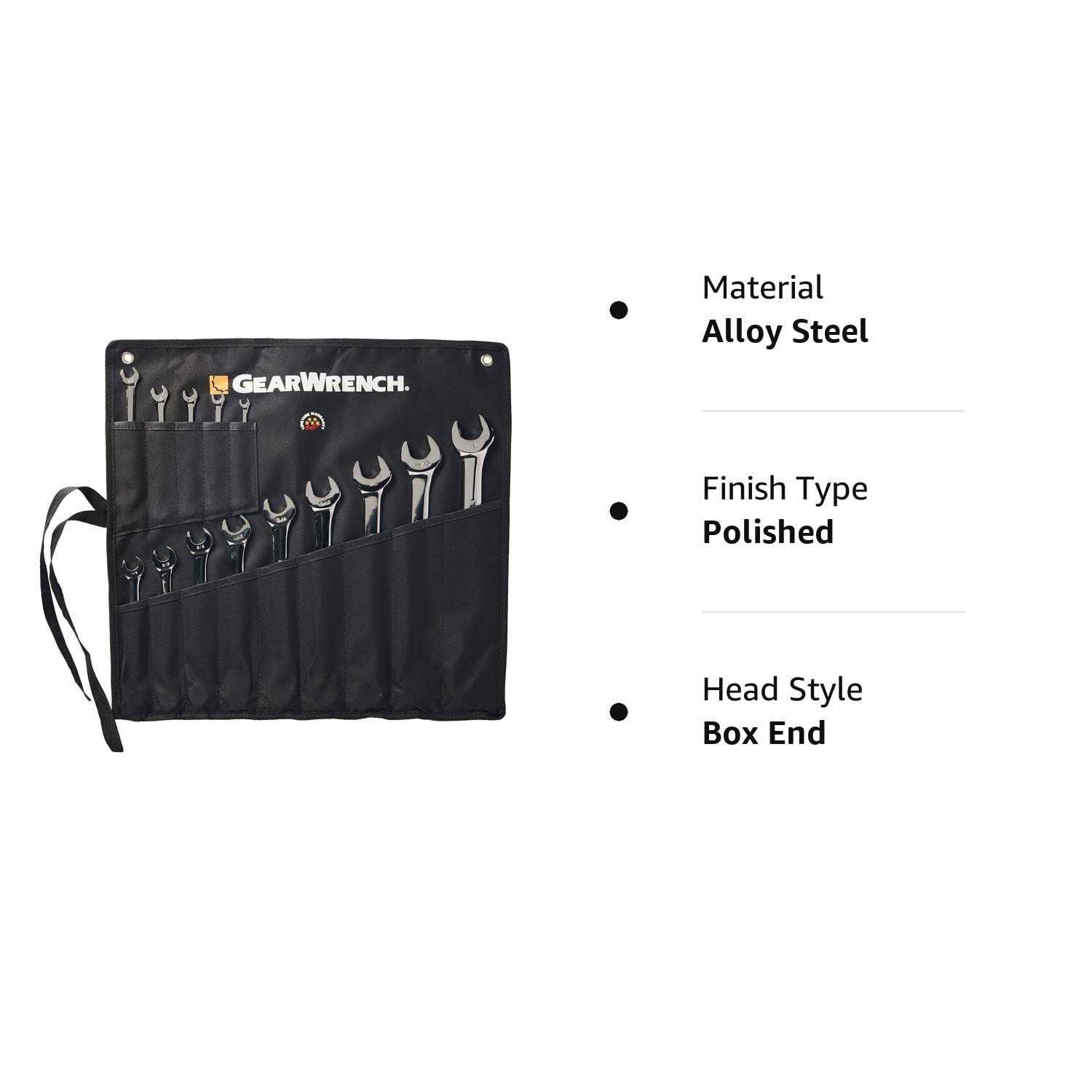 GearWrench 14 Pc. 6 Point Combination SAE Wrench Set 81924 - Image 3