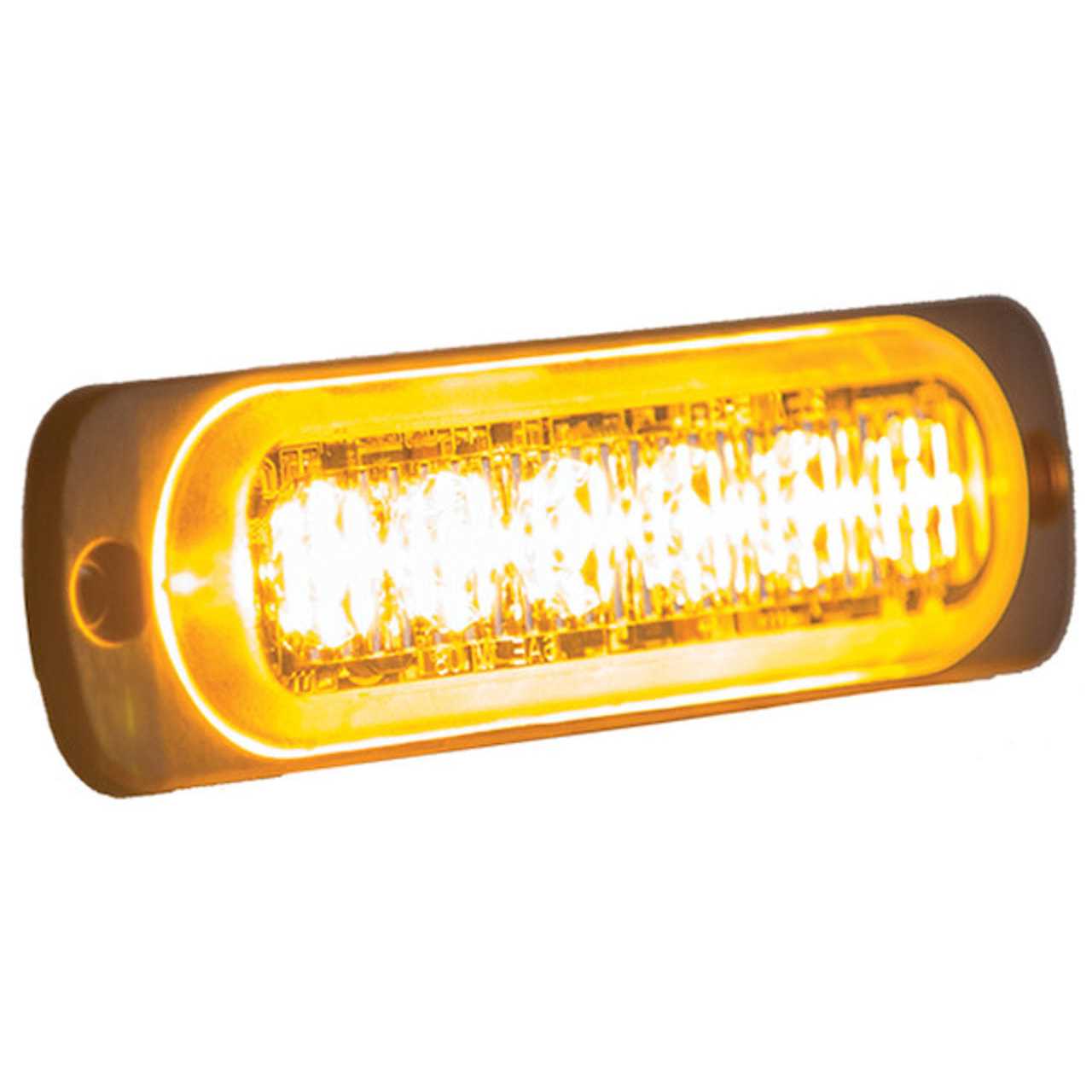 8891902 Buyers Products Thin 4.5 Inch Amber/Clear Horizontal LED Strobe Light - Image 3