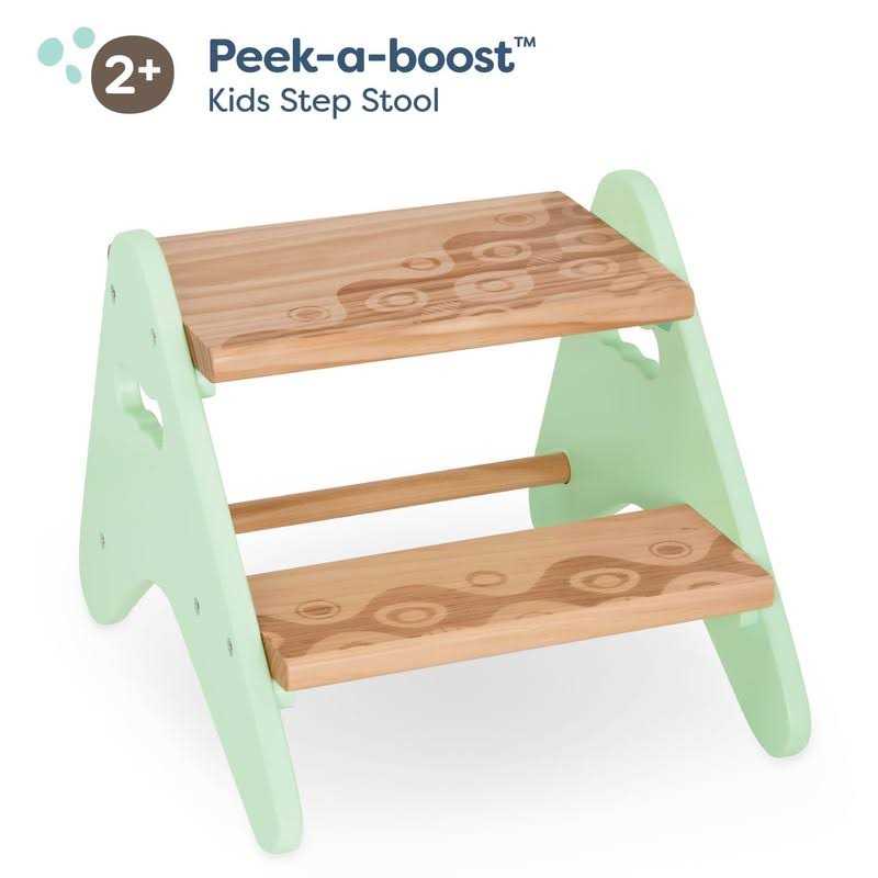 B. spaces by Battat – Kids Wooden Two Step Stool – Peek-A-Boost – - Image 3