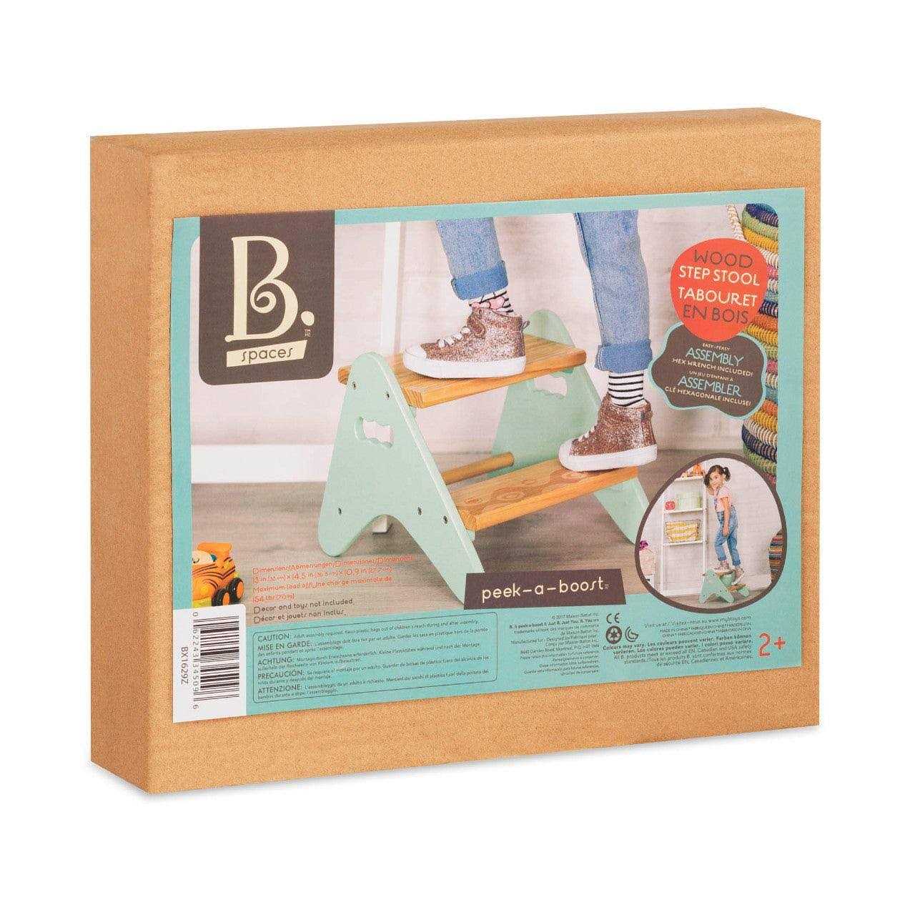B. spaces by Battat – Kids Wooden Two Step Stool – Peek-A-Boost – - Image 4
