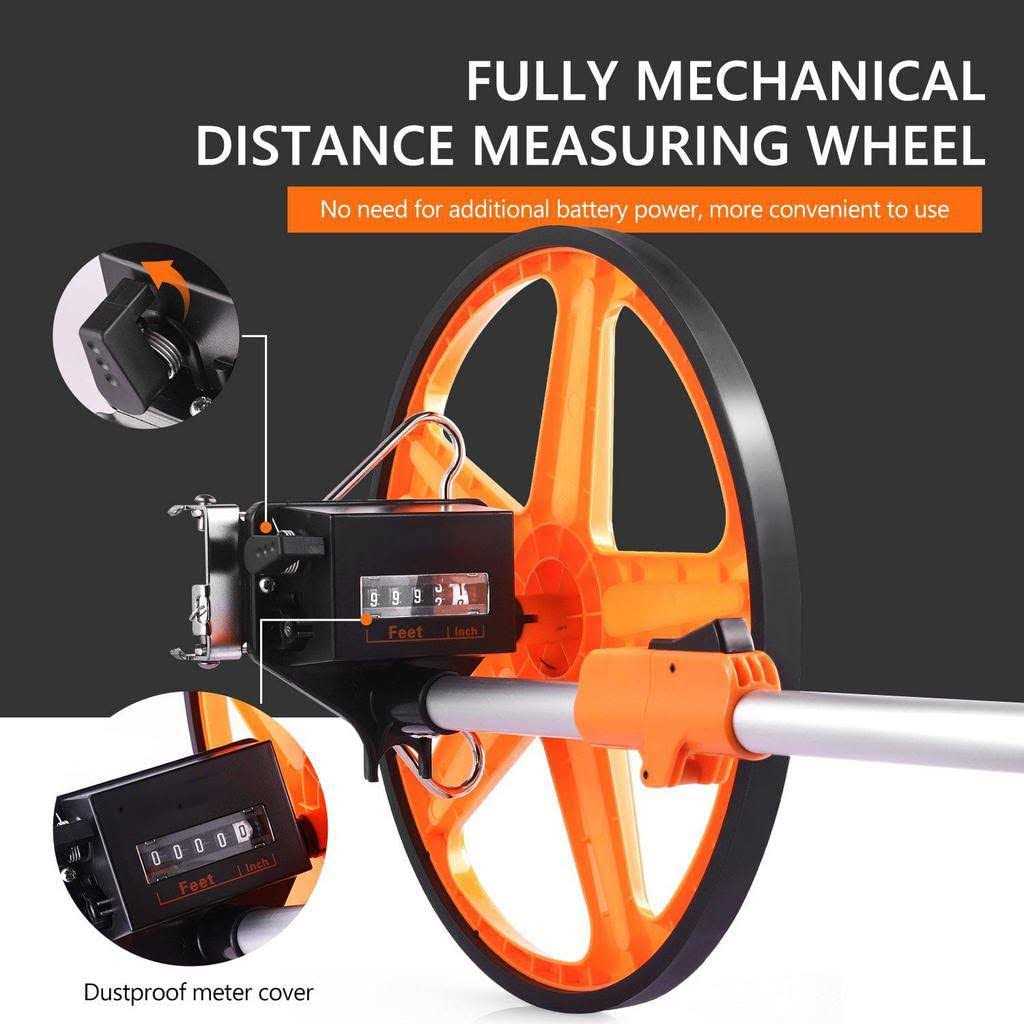 Distance Measuring Wheel 3-sections Folding Portable Collapsible Tool,Digital Display - Image 3