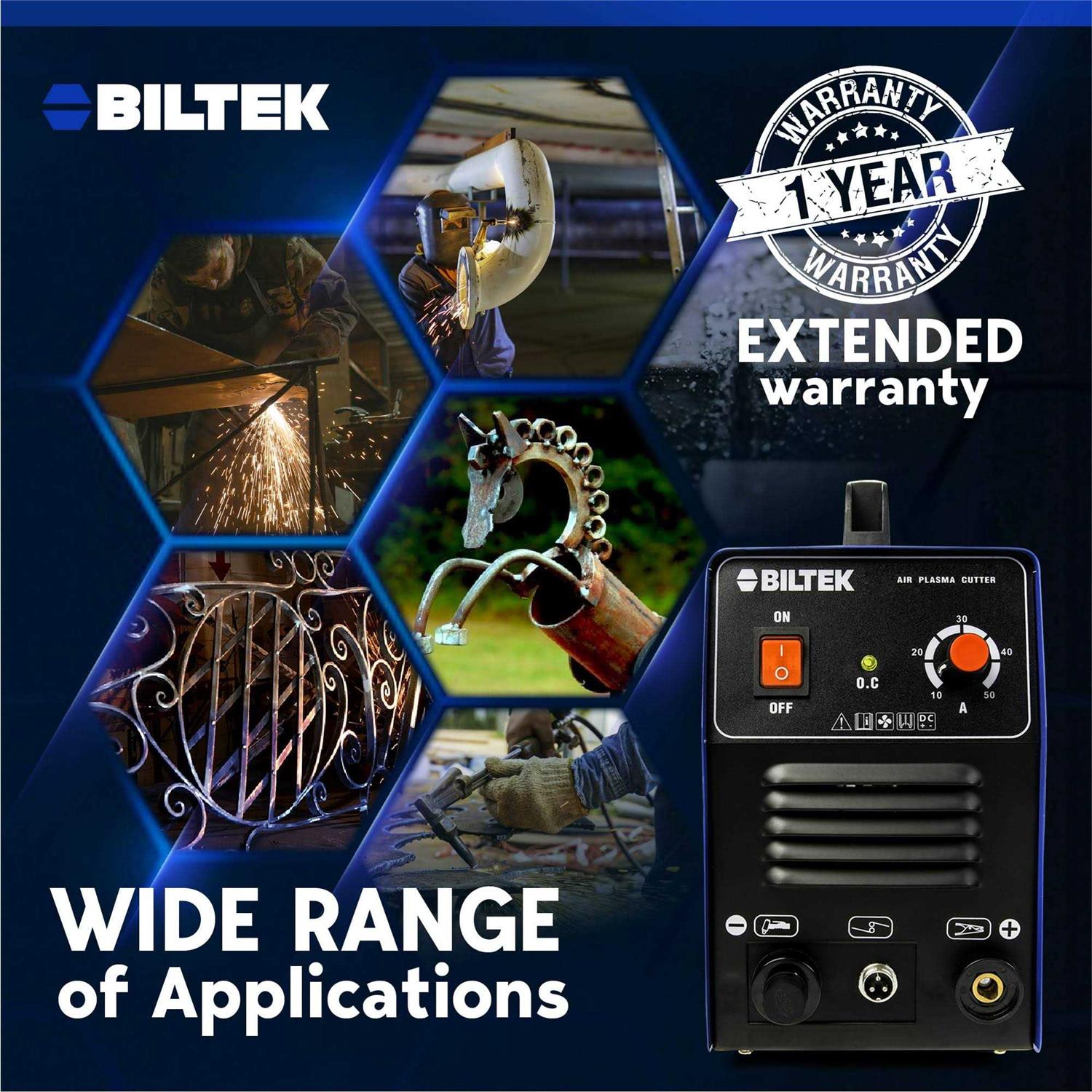 Biltek Plasma Cutter 50A Dual Voltage 110V/220V Cutting Torch Kit - Image 3