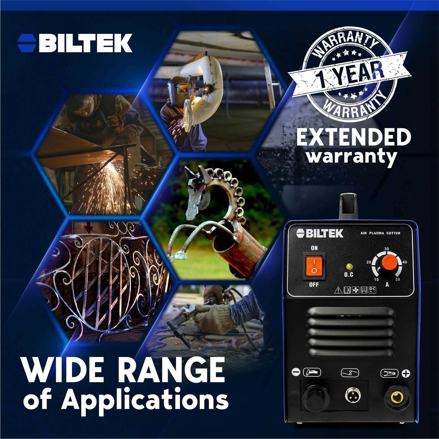 Biltek Plasma Cutter 50A Dual Voltage 110V/220V Cutting Torch Kit - Image 3