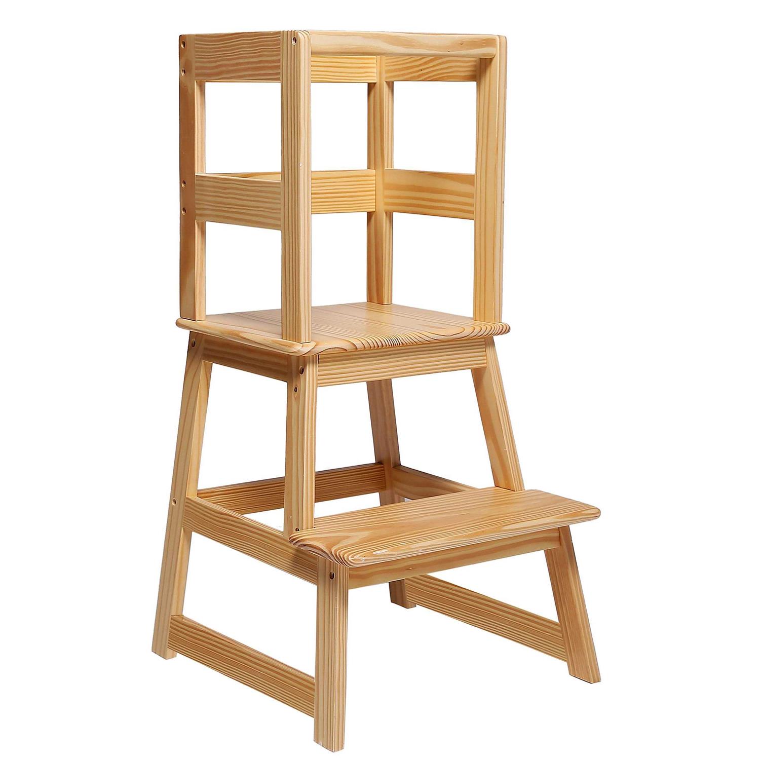 tracycosmetic Kids Kitchen Step Stool with Safety Rail