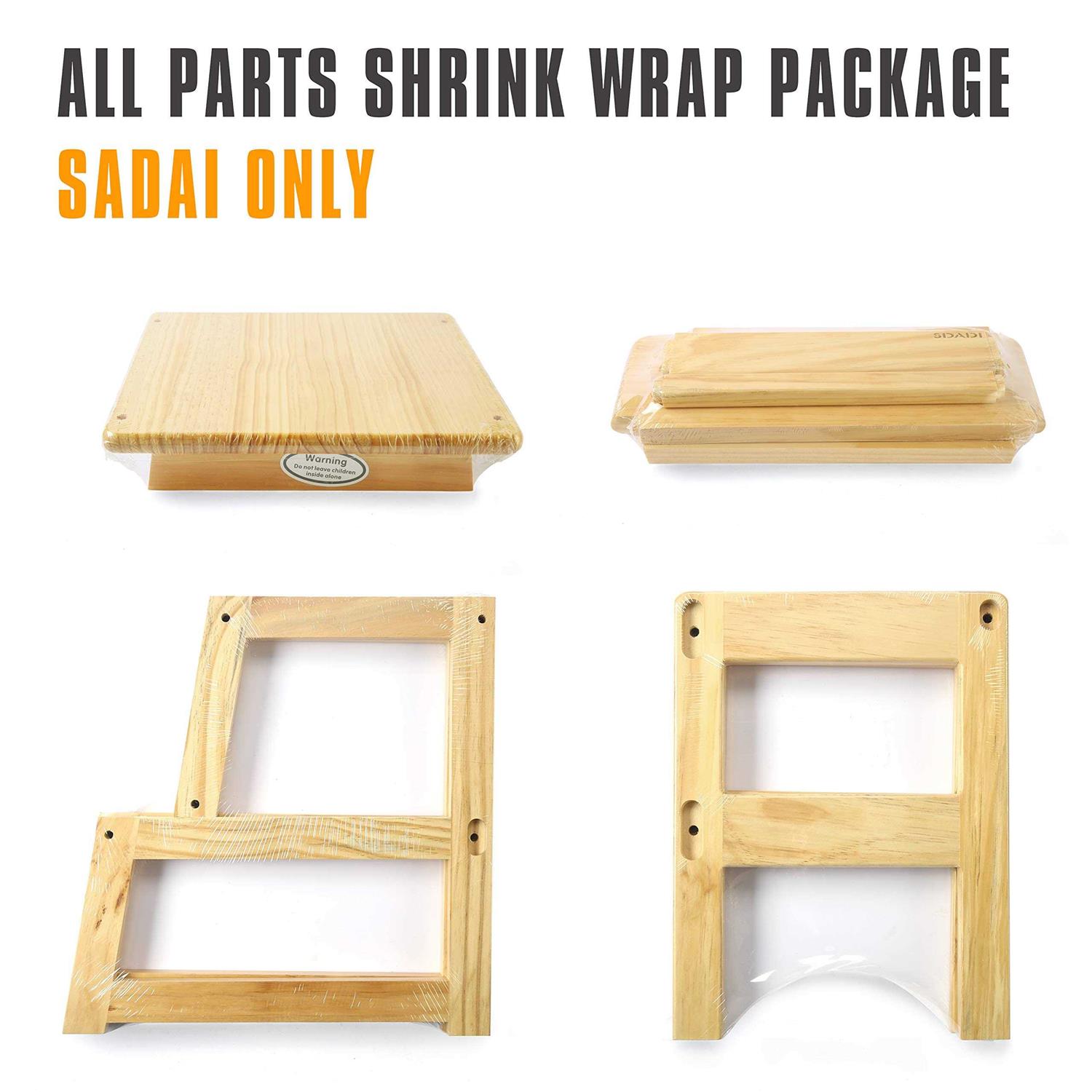 tracycosmetic Kids Kitchen Step Stool with Safety Rail - Image 2