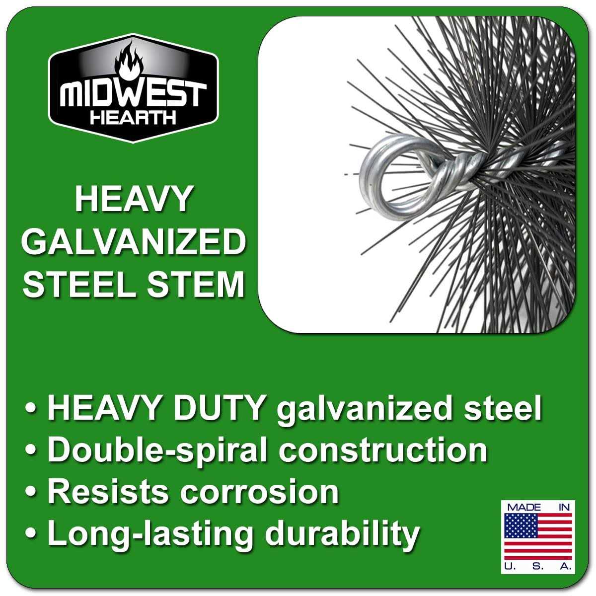 Midwest Hearth Wire Chimney Cleaning Brush - Image 2