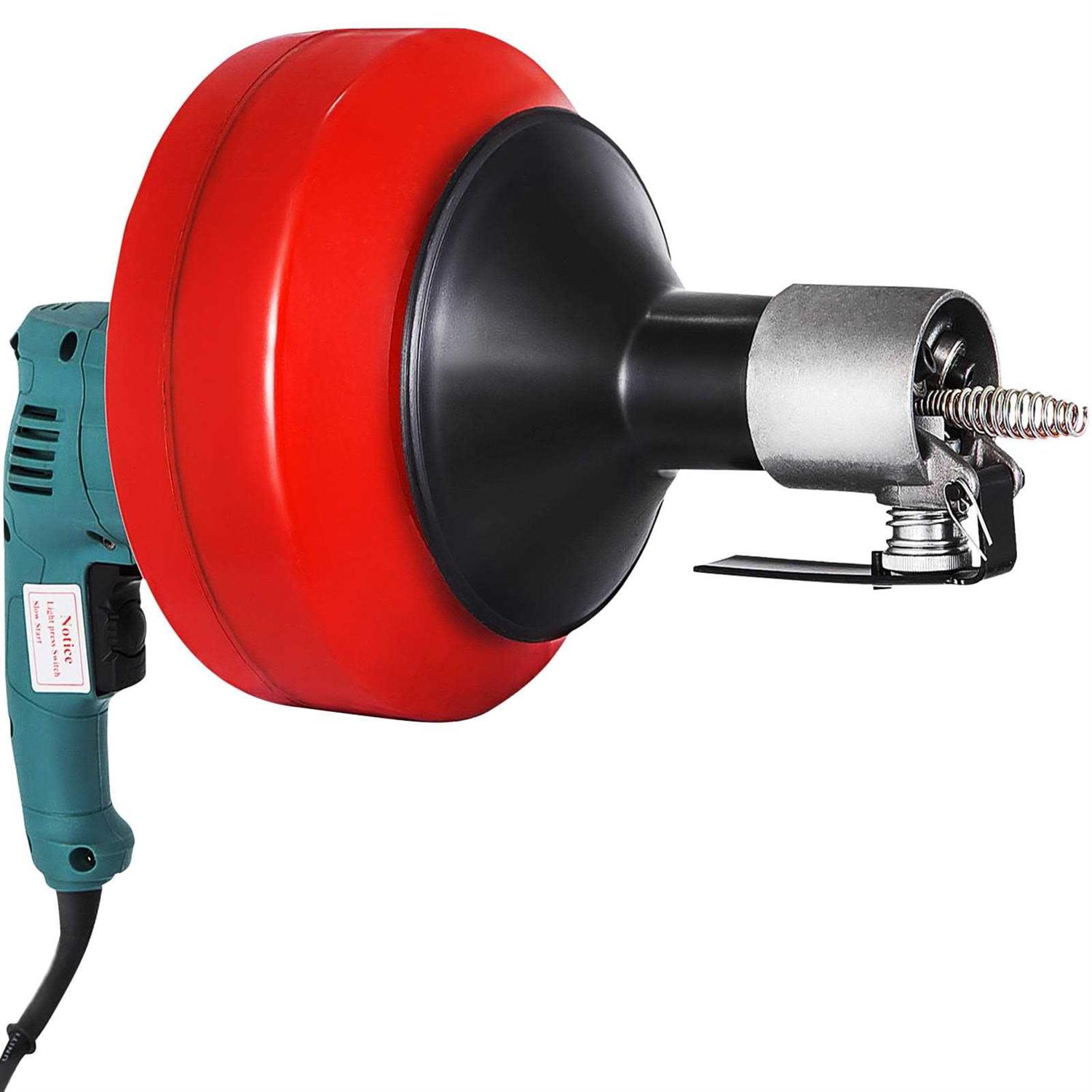 VEVOR Drain Cleaner Machine 26 ft X1/3 inch 700W Electric Drain Cleaning Machine Drain Snake Drain Auger fit 0.8-2.6Pipes - Image 4