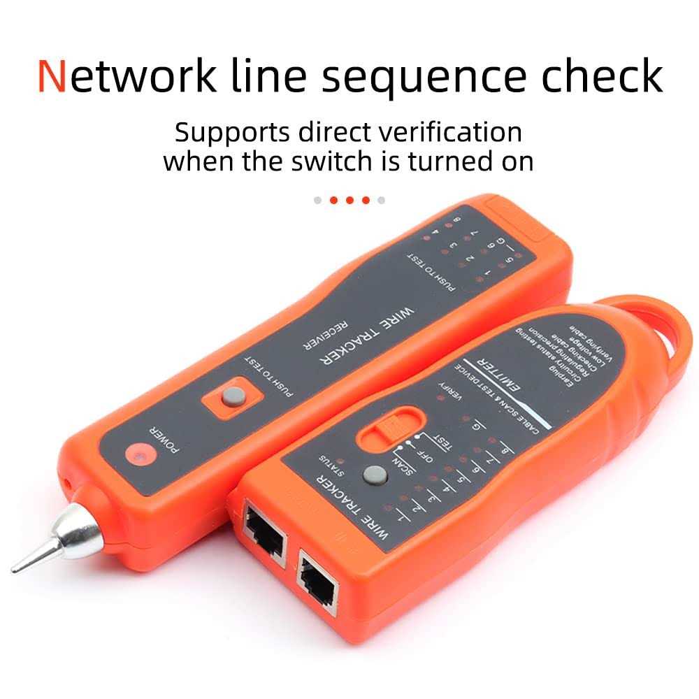 Ethernet Cable Tracker LAN Network Cables Tester Multifunction Line Finder Measure for Cat5 Cat6 RJ45 Rj11 with Network Maintenance Collage - Image 2