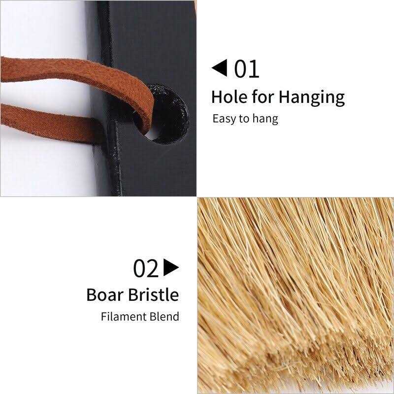 3Pack Chalk and Wax Paint Brushes Bristle Stencil Brushes for Wood Furniture Home Wall Decor, Size: One size, Black - Image 3