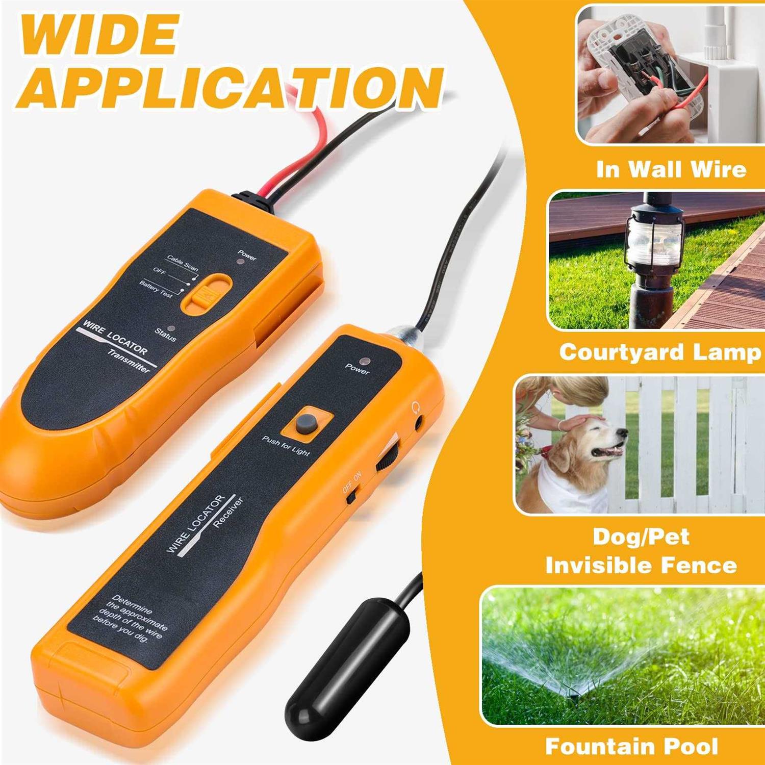 Underground Wire Cable Locator Buried Wire Locator Dog Fence Invisible Fence Wire Break Locator,Pet Fence Broken Wire Detector,Underground Wire - Image 4