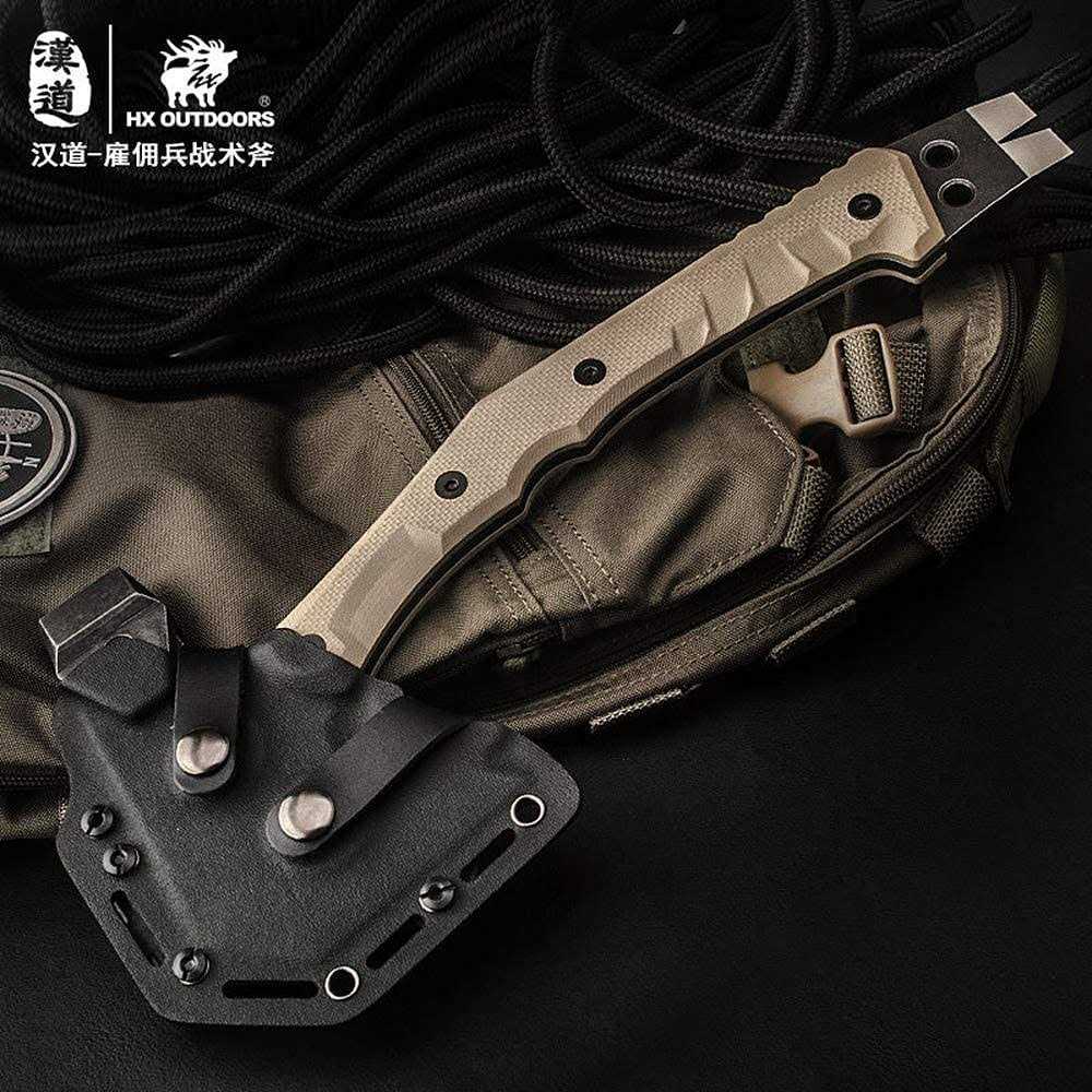 HX HX OUTDOORS HX OUTDOORS Mercenarys Tactical Engineer Axes Multifunctional Explosion-Proof Axe Camping Artillery Fire Rescue Hammer Hiking Tools - Image 2