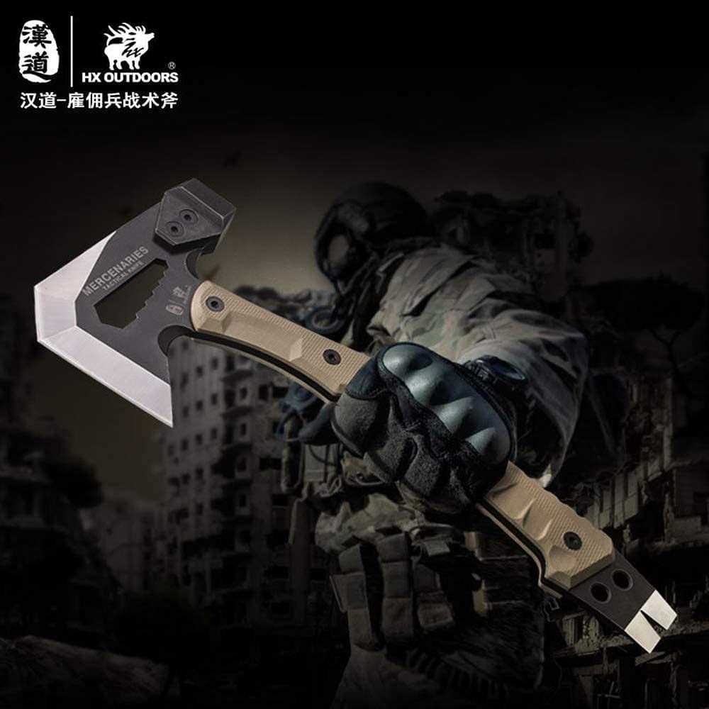HX HX OUTDOORS HX OUTDOORS Mercenarys Tactical Engineer Axes Multifunctional Explosion-Proof Axe Camping Artillery Fire Rescue Hammer Hiking Tools - Image 4
