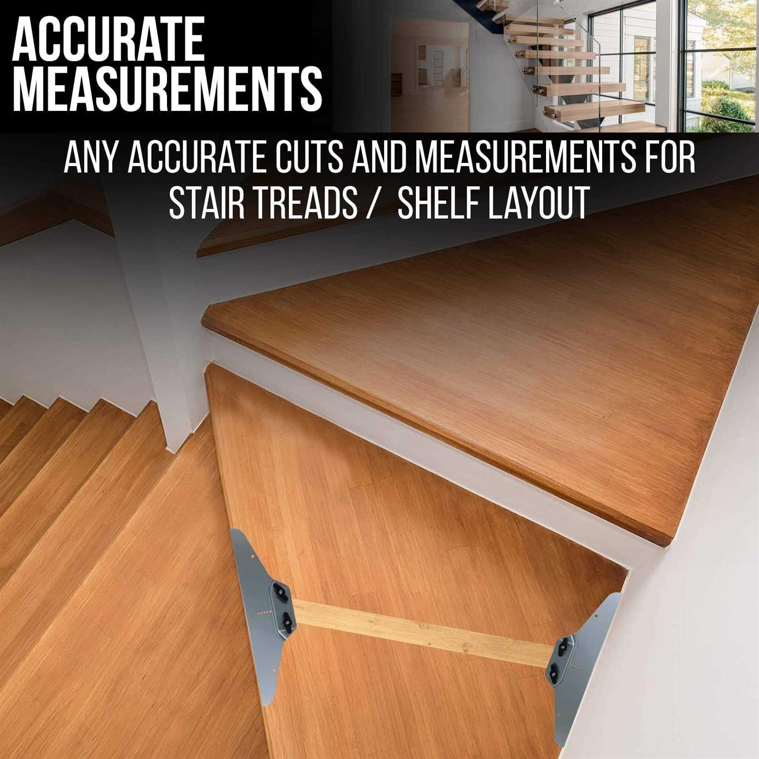 Professional Stair Tread Tool with Accurate Angle Measurement for Diy Template and Installation Layouts Heavy-duty Stringer at MechanicSurplus.com - Image 3