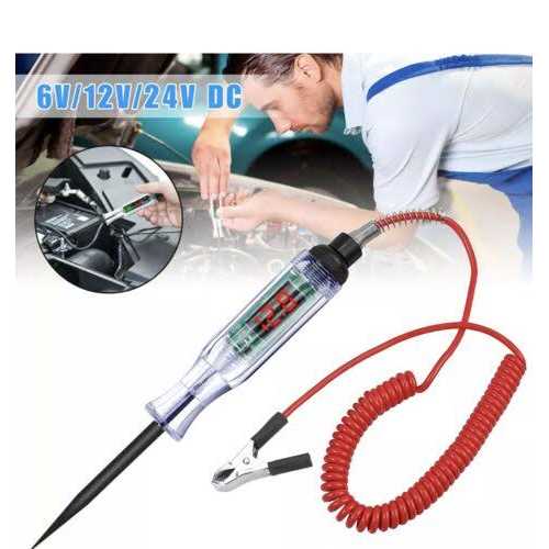 WINAMOO Premium Digital LED Automotive Circuit Tester DC 2.6V-32V Test Light with Portable PU Extended Spring Wire - Image 5