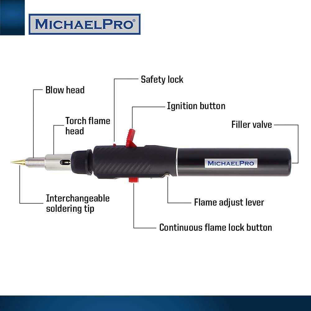 MichaelPro Cordless Butane Soldering Iron Kit - Image 5