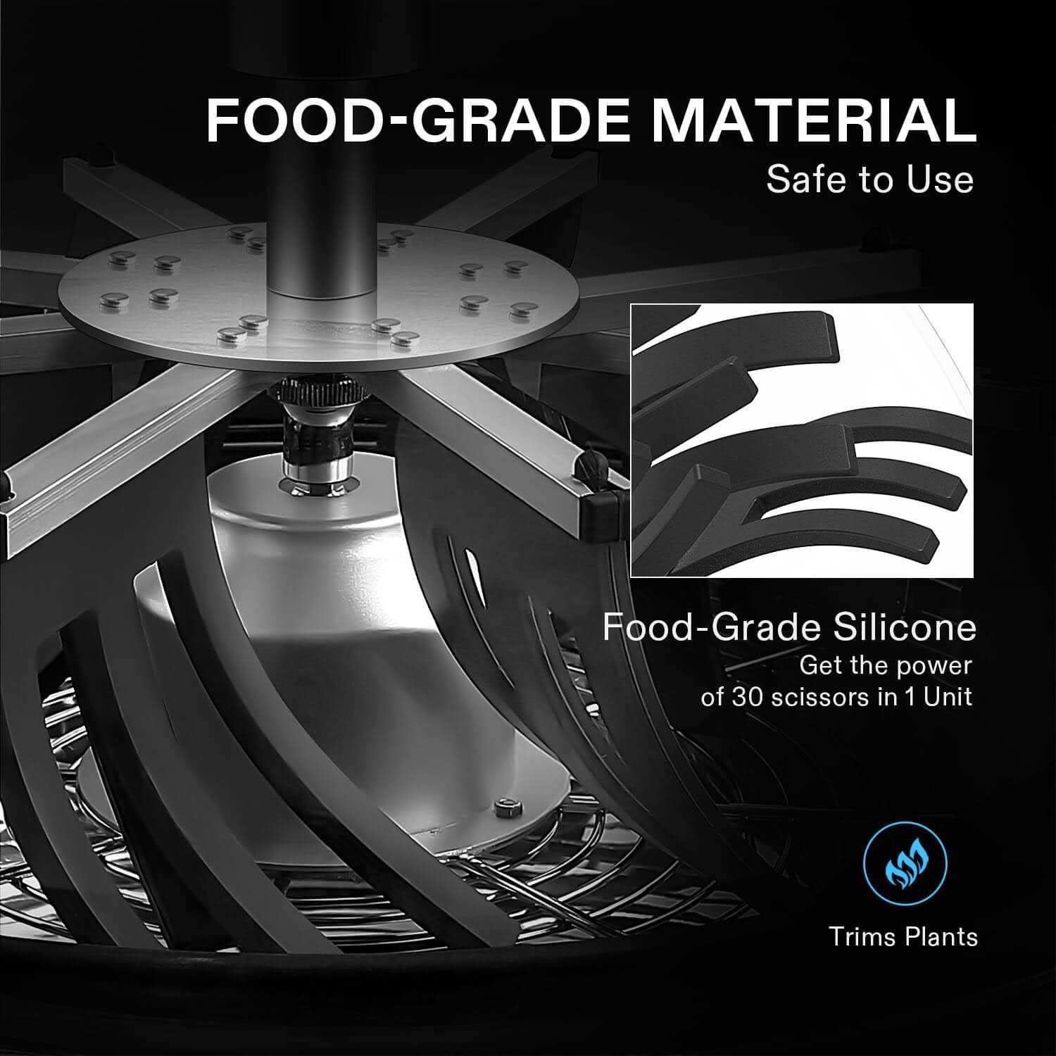 16 inch Bud Leaf Bowl Trimmer Clear Visibility Dome Sharp Stainless Steel Blades for Spin Cut & Solid Metal Gear Box - Image 4