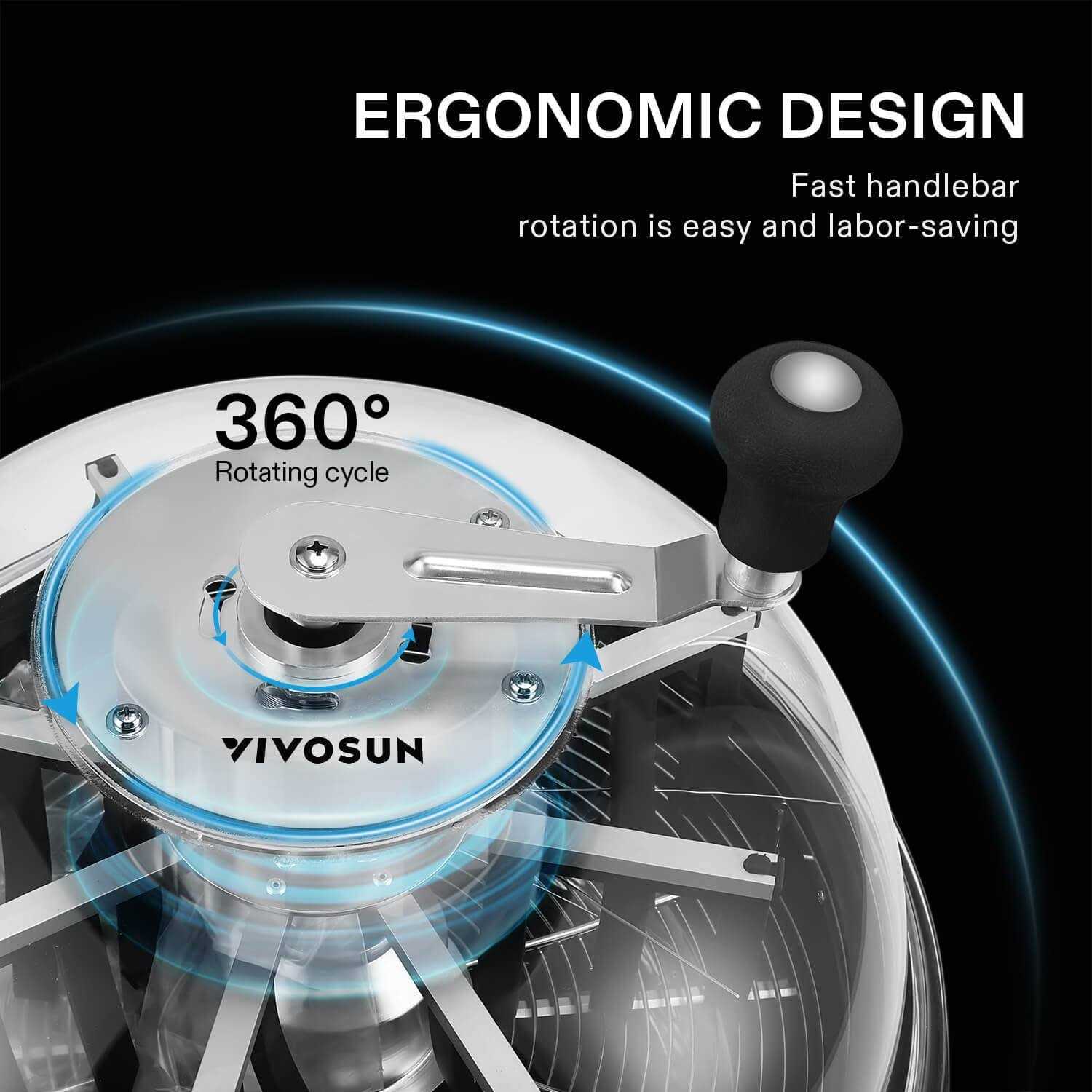 16 inch Bud Leaf Bowl Trimmer Clear Visibility Dome Sharp Stainless Steel Blades for Spin Cut & Solid Metal Gear Box - Image 5