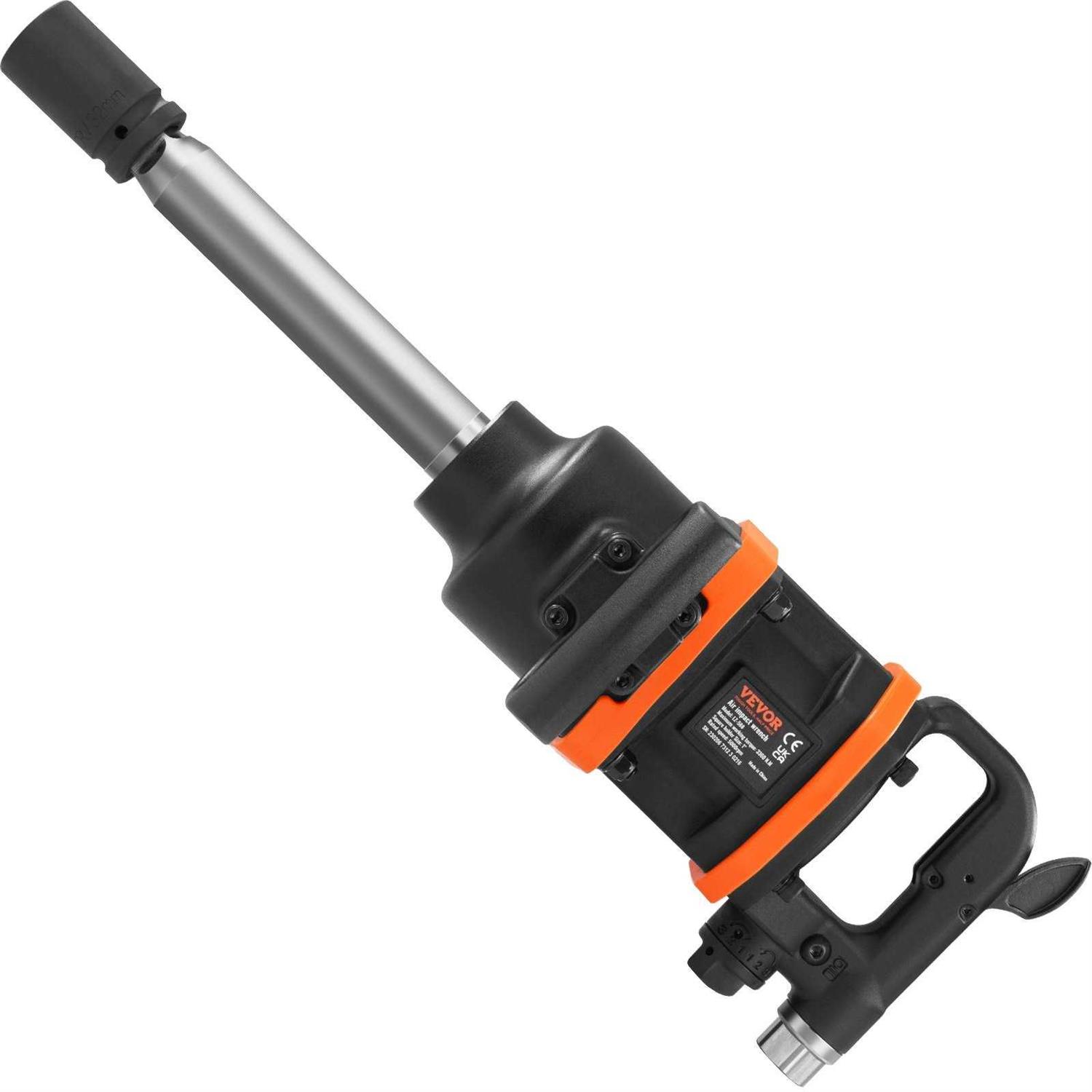 VEVOR 1 Inch Air Impact Wrench Up to 3160 ft-lbs High Reverse Torque Output 1 Pneumatic Impact Gun w/ 8 Inch Extended Anvil & Carrying Case - Image 3