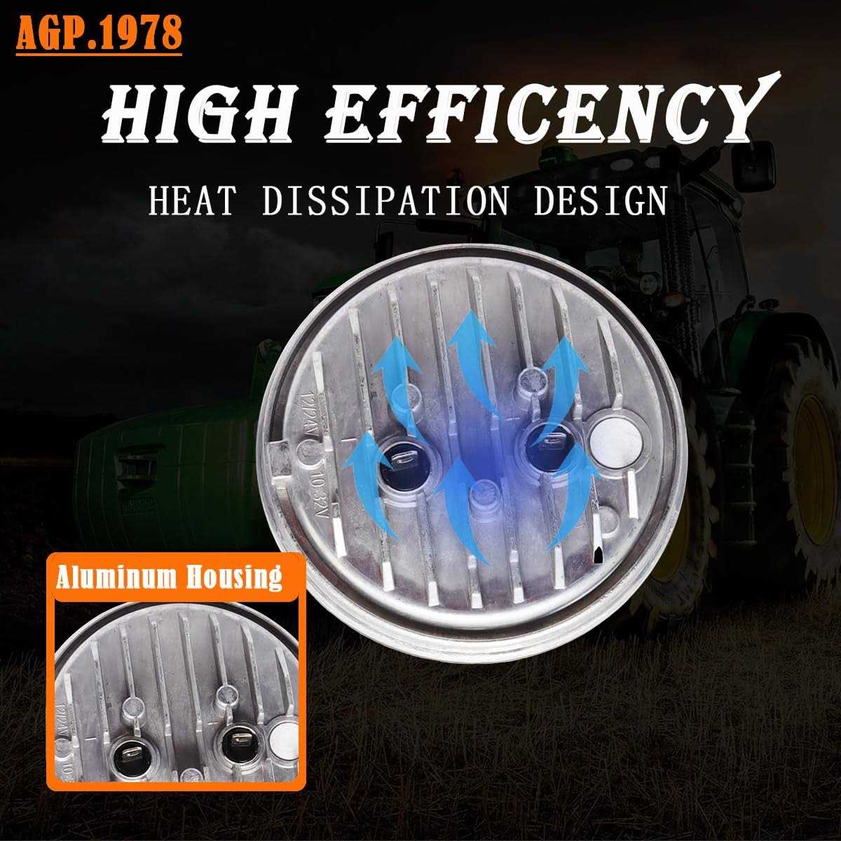 AGP.1978 Round 30W Agriculture LED Work Light,Par 36 LED Light Replace 4410 - Image 2