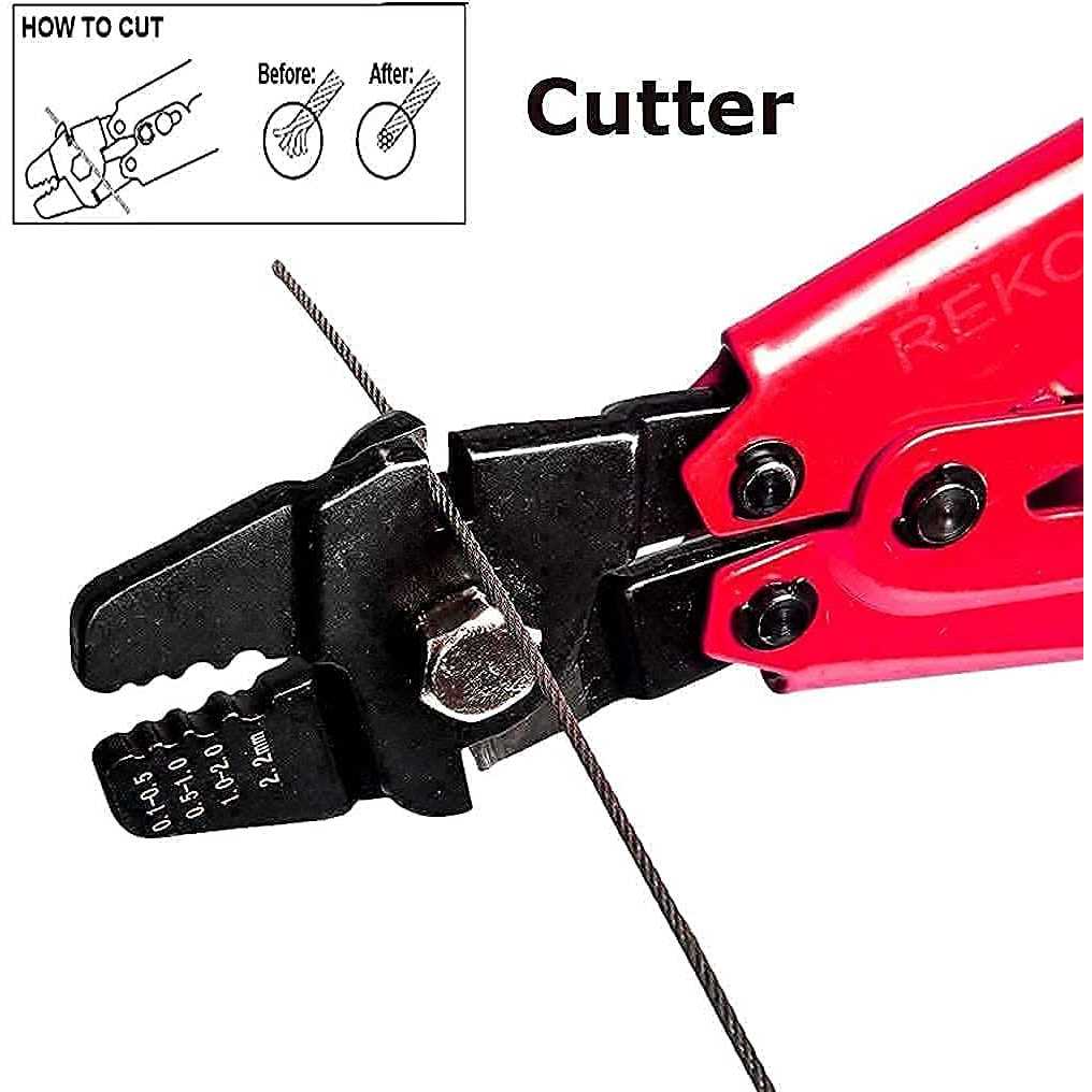 Crimping Tool Wire Rope Crimping Tool Up To 2.2mm Swager Crimper Fishing Wire Crimping Tool with 100 PCS Aluminum Double Barrel Ferrule Crimping - Image 4