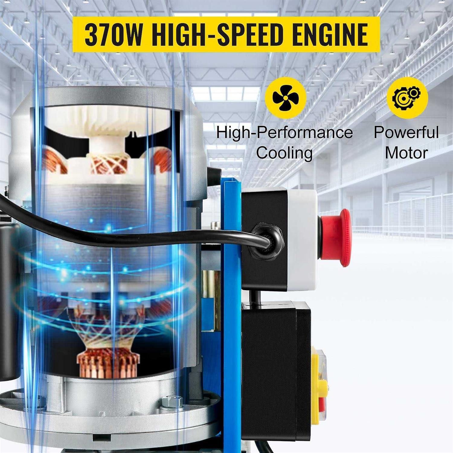 VEVOR Electric Cable Stripping Machine 370-Watt 0.06 in. to 0.15 in. Automatic Wire Stripper with 11 Channels 10 Blades - Image 3