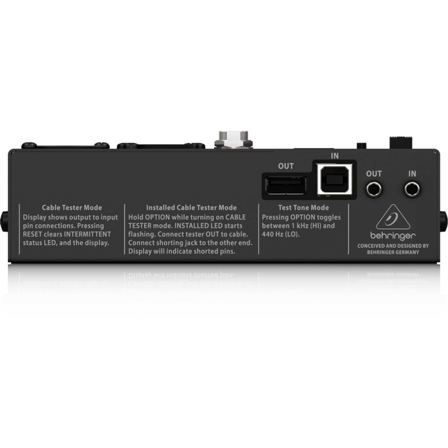 Behringer CT200 Microprocessor-Controlled 8-in-1 Cable Tester - Image 5