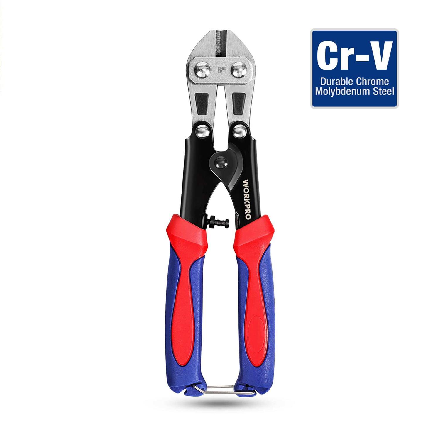 WORKPRO Mini Bolt Cutter 8-inch/210mm Cr-V Wire Cable Cutter - Image 5