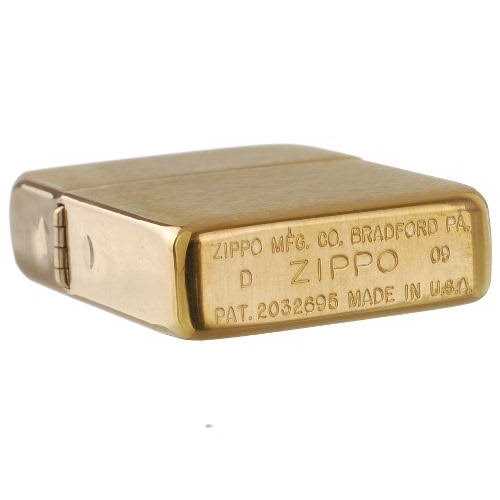 1941 Replica Brushed Brass Zippo Lighter 1941B - Image 3