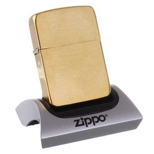 1941 Replica Brushed Brass Zippo Lighter 1941B - Image 5