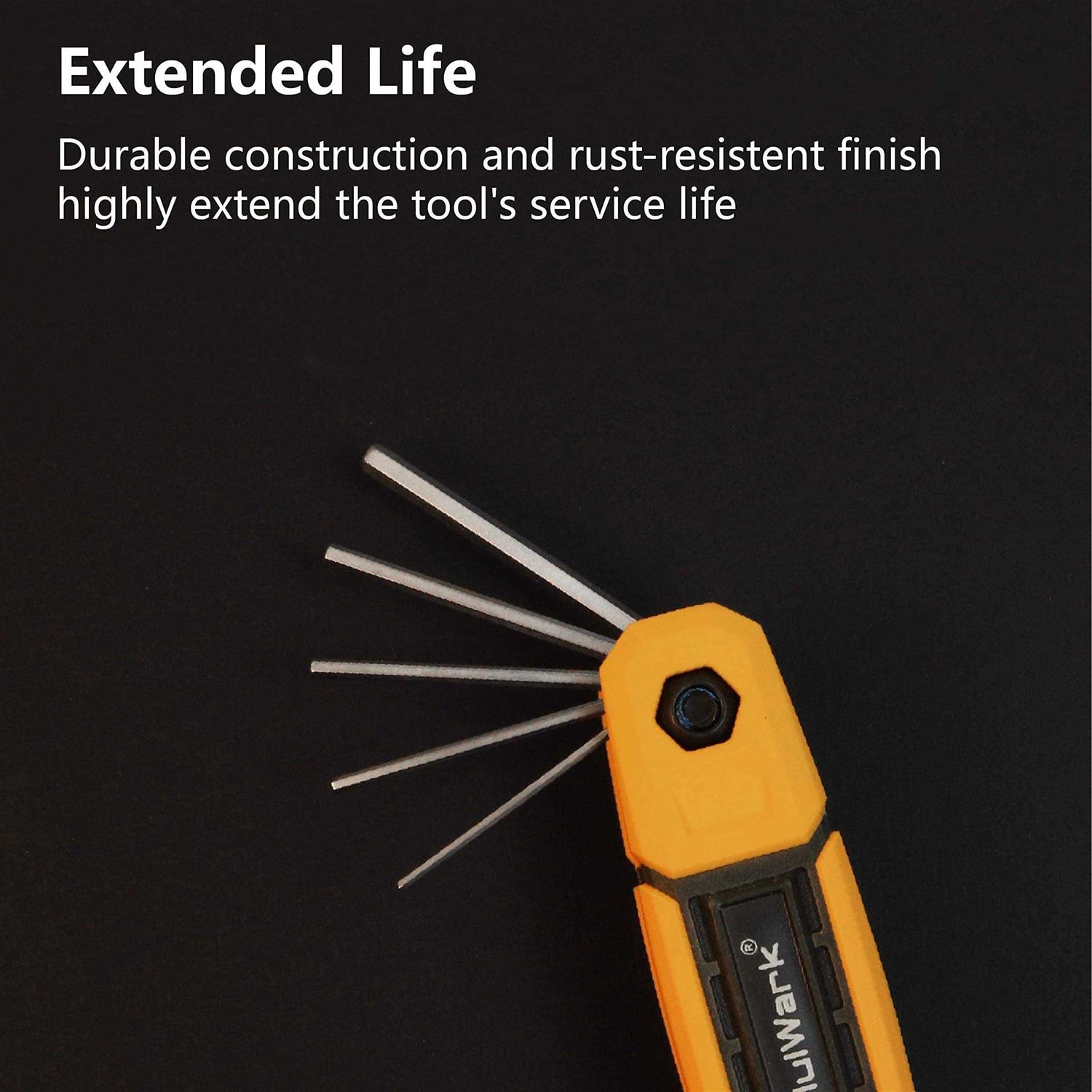 Mulwark 17pcs Folding Allen Wrench Set Metric & Standard Sae Key Tool 2 Pack Portable Hex for Basic Home Repair and General Applications - Image 4