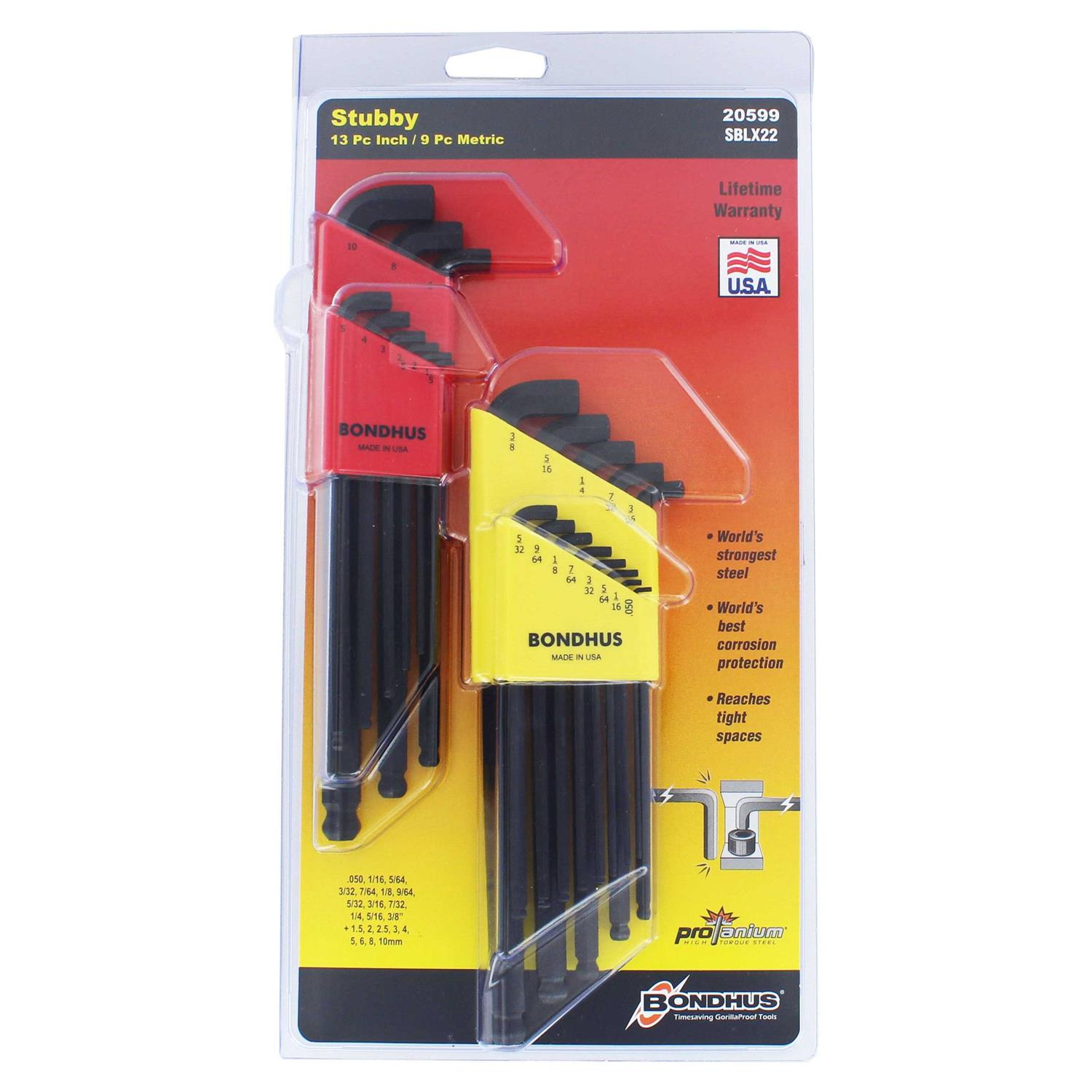 Bondhus 20599 Stubby L Hex Key Set - Image 4