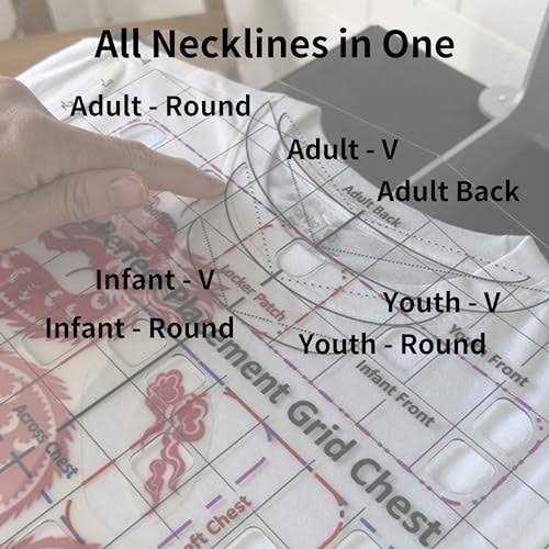 A tshirt ruler guide for vinyl alignment and accurate placement anywhere on the shirt. an all-in-one t shirt ruler guide for heat press pressing - Image 4