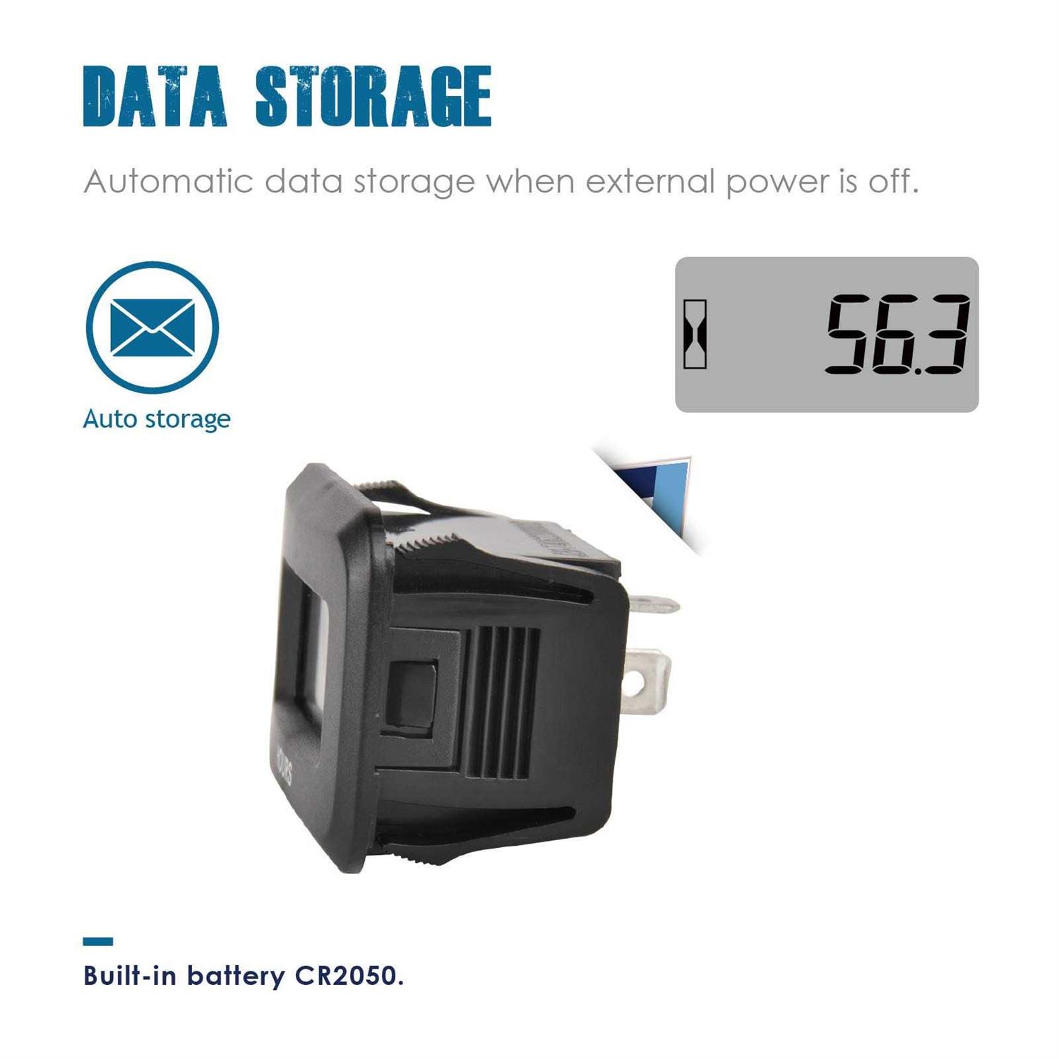 Runleader Digital Hour Meter Maintenance Reminder,Volt DC 5V to 60V for ZTR Lawn Mower Tractor Generator Golf cart Club car Scrubber Marine ATV Motor - Image 5