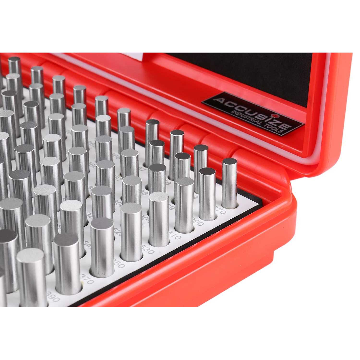 Accusize Industrial Tools 0.251''-0.500'' 250 Pc/Set Steel Plug Pin Gage Set - Image 3