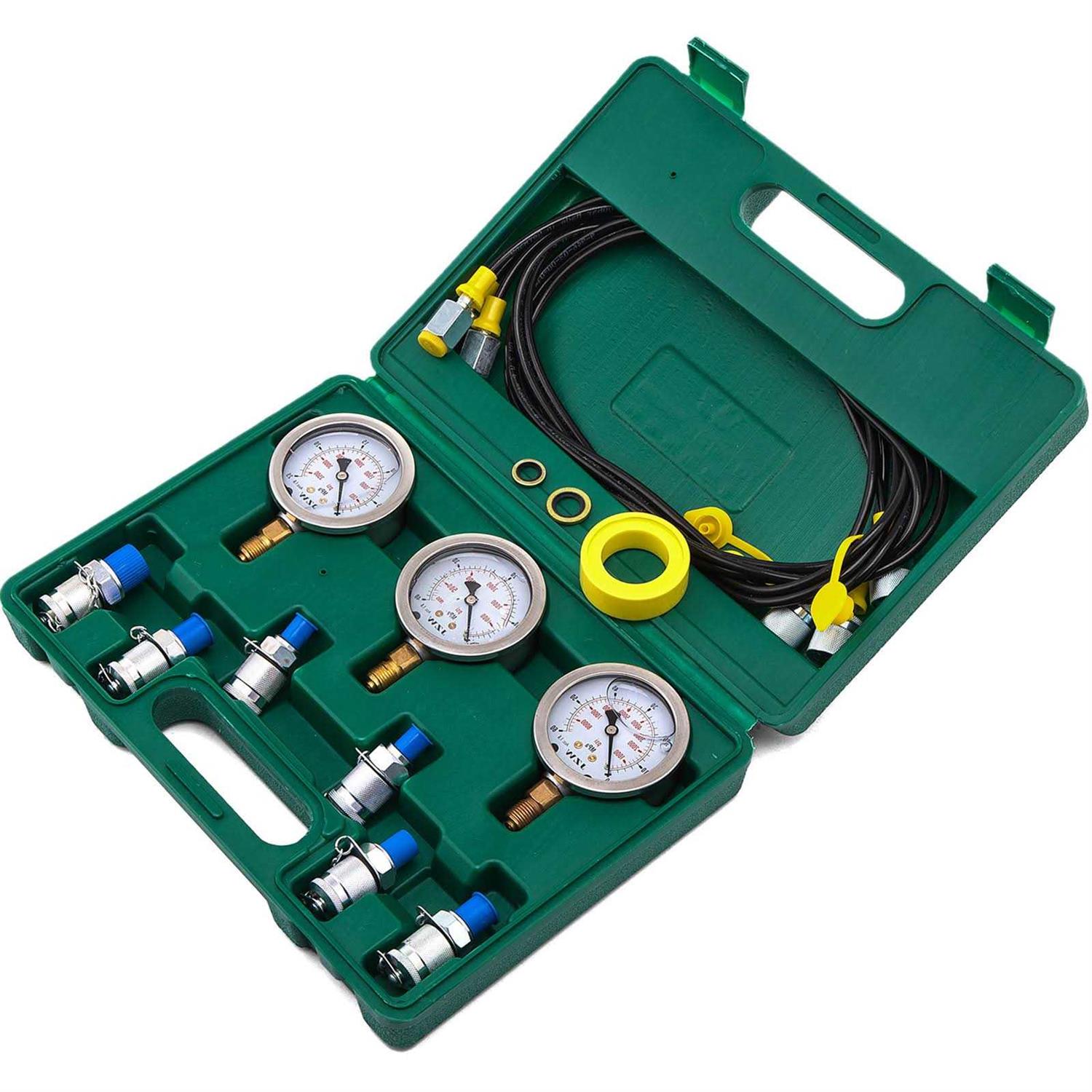 VEVOR Hydraulic Pressure Test Kit 25/40/60MPa Hydraulic Test Gauge Kit with 6 Couplings YLB6GJTTZ00000001V0 - Image 4