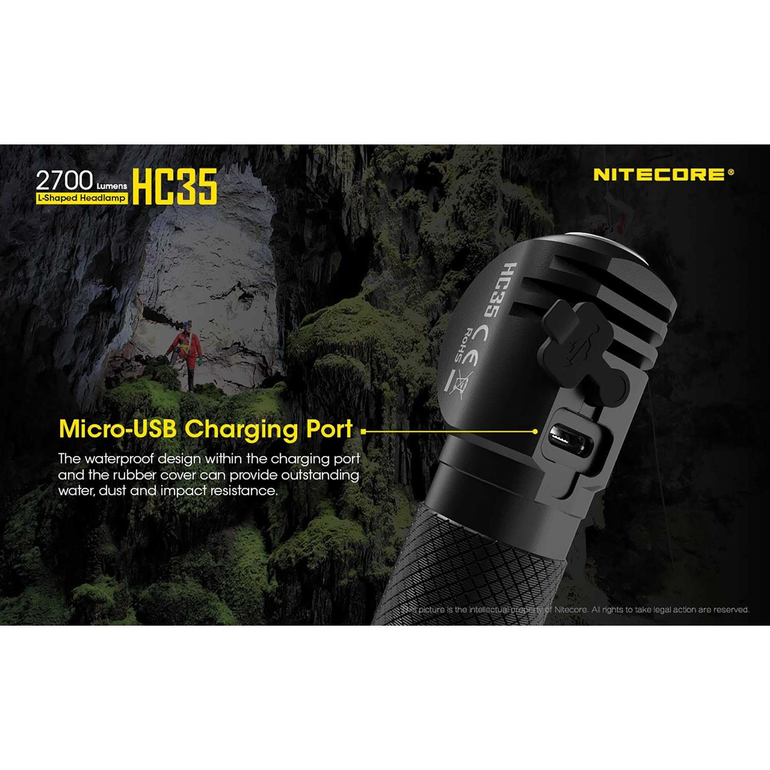 Nitecore HC35 2700 Lumen USB Rechargeable Headlamp - Image 2