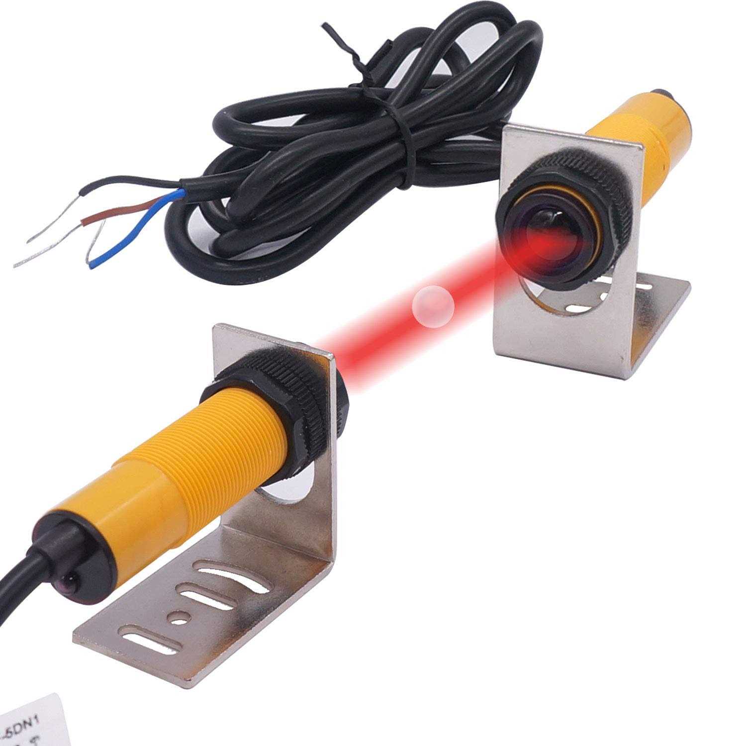 Taiss/ 1 Pair Photoelectric Sensor M18 Infrared Ray Through-Beam Reflection Optical Photoelectric Switch Sensor - Image 3