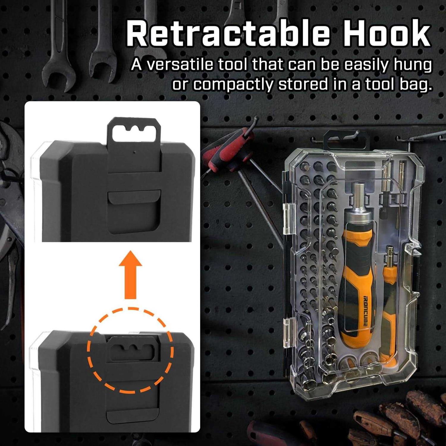 ironcube ratcheting screwdriver bit set with socket set 56-piece - Image 3