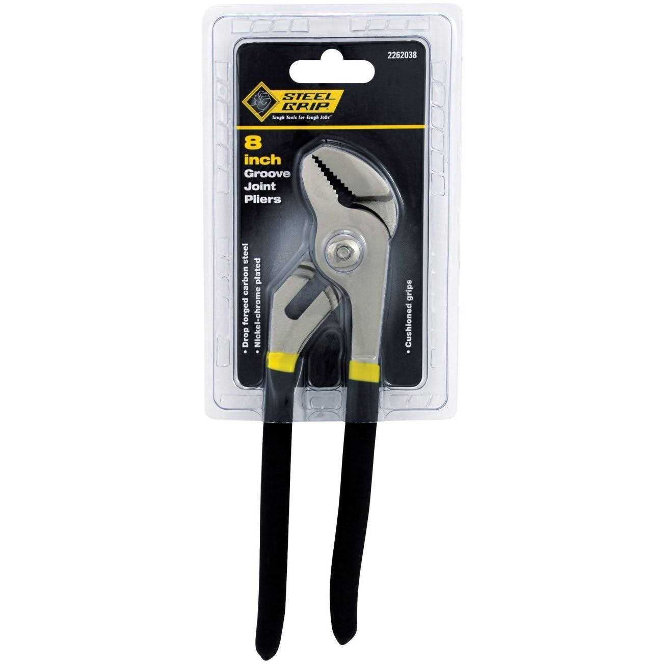 Steel Grip 8 in. Carbon Steel Tongue and Groove Joint Pliers - Image 2