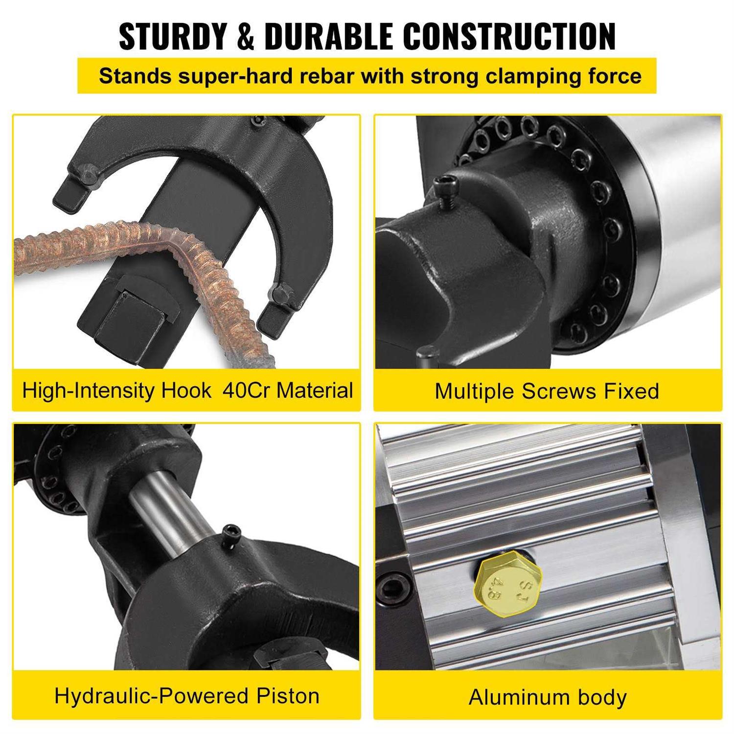 VEVOR 1.5 KW Electric Rebar Bender 1'' Hydraulic Electric Hand Held Rebar Bender - Image 4