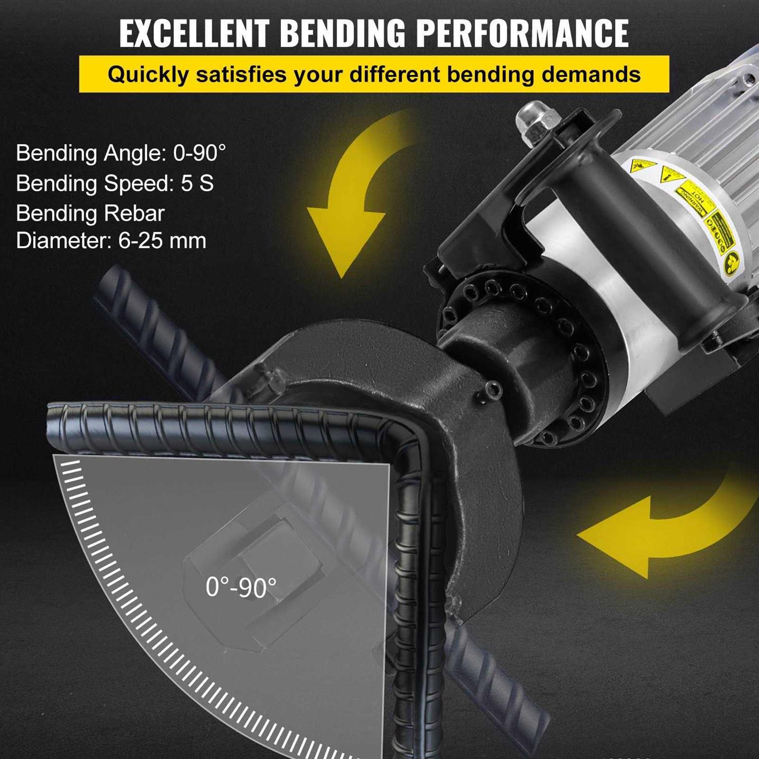 VEVOR 1.5 KW Electric Rebar Bender 1'' Hydraulic Electric Hand Held Rebar Bender - Image 5