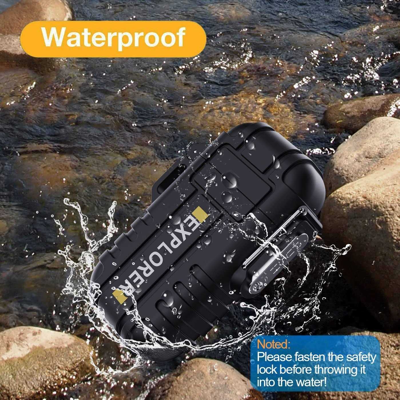 Torch Lighter, Refillable Butane Lighter with Lock, Windproof and Waterproof Adjustable Jet Flame Lighters - Image 5