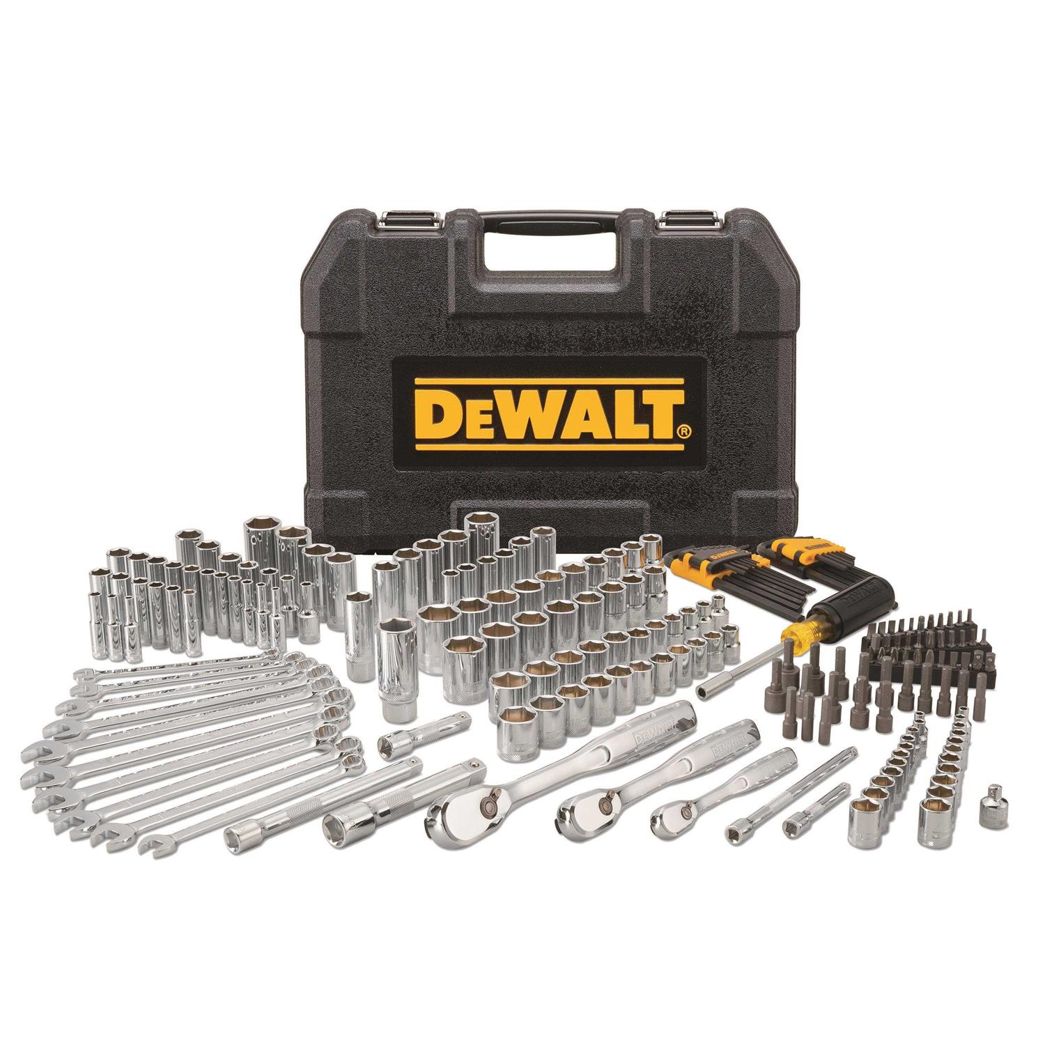 DeWalt Mechanics Tool Set 205 Pcs Durable Blow Mold Case Comfort Variety New - Image 5