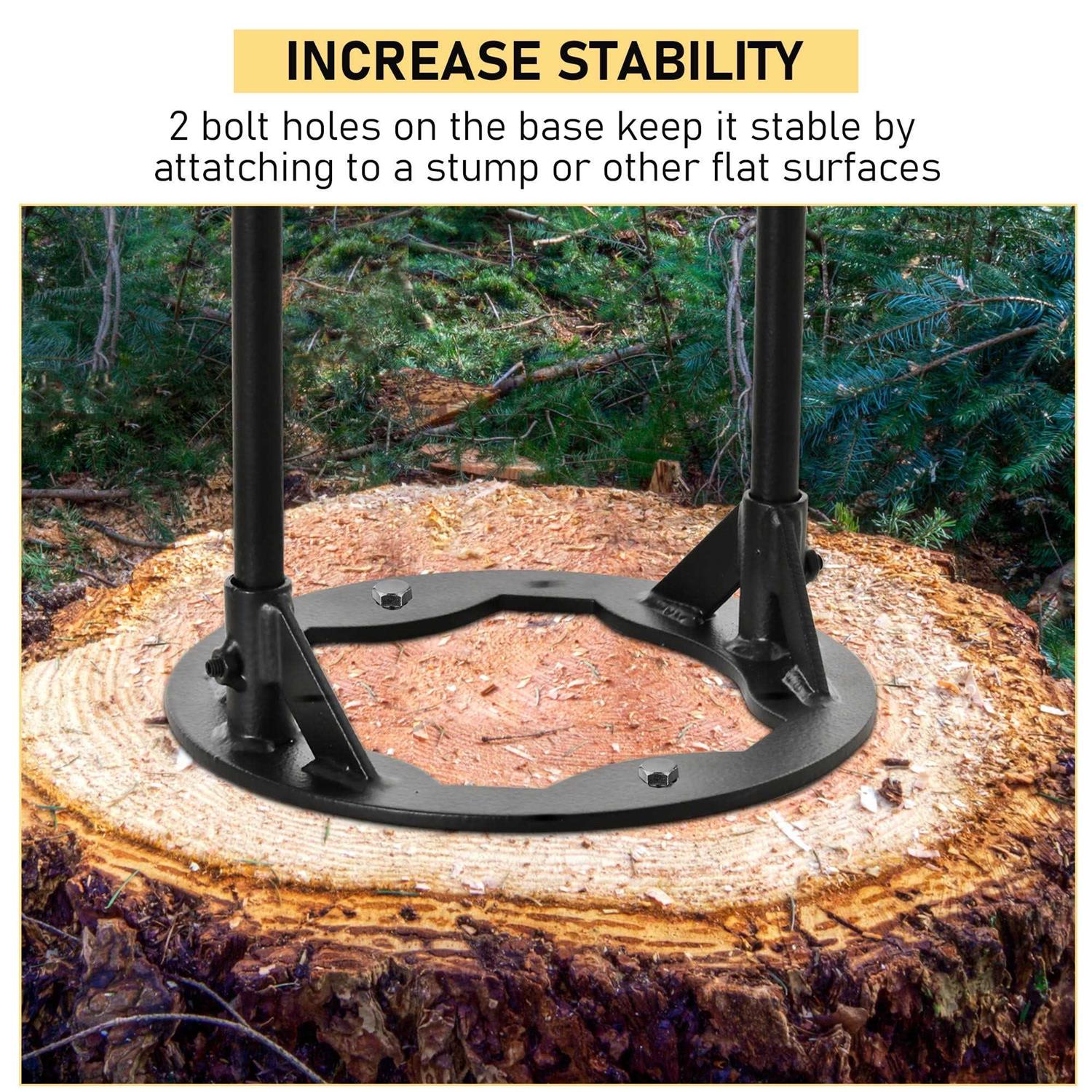 Outsunny Firewood Kindling Splitter Stand with Hand Guard Wood Splitter - Image 2