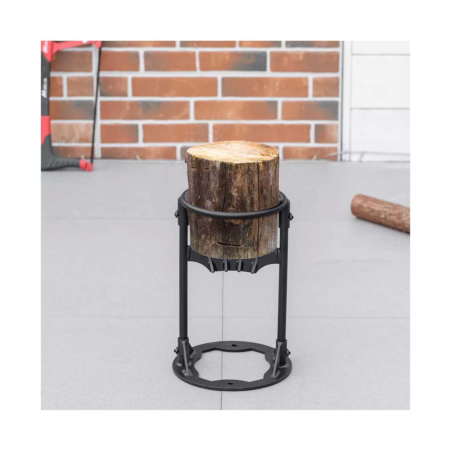 Outsunny Firewood Kindling Splitter Stand with Hand Guard Wood Splitter - Image 4
