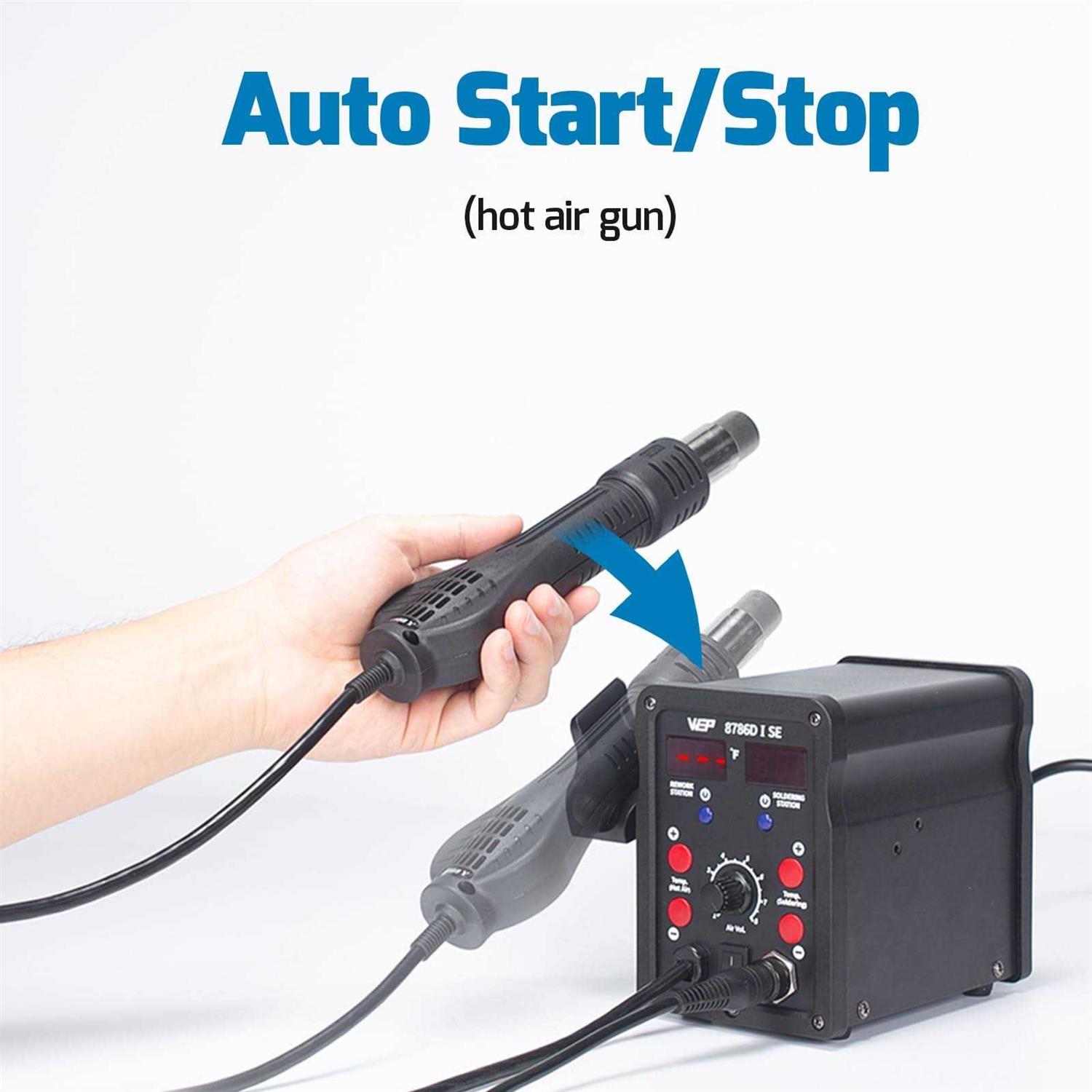 WEP 8786D-I SE Hot Air Soldering Iron Station Kit 2-IN-1 for Rework - Image 2